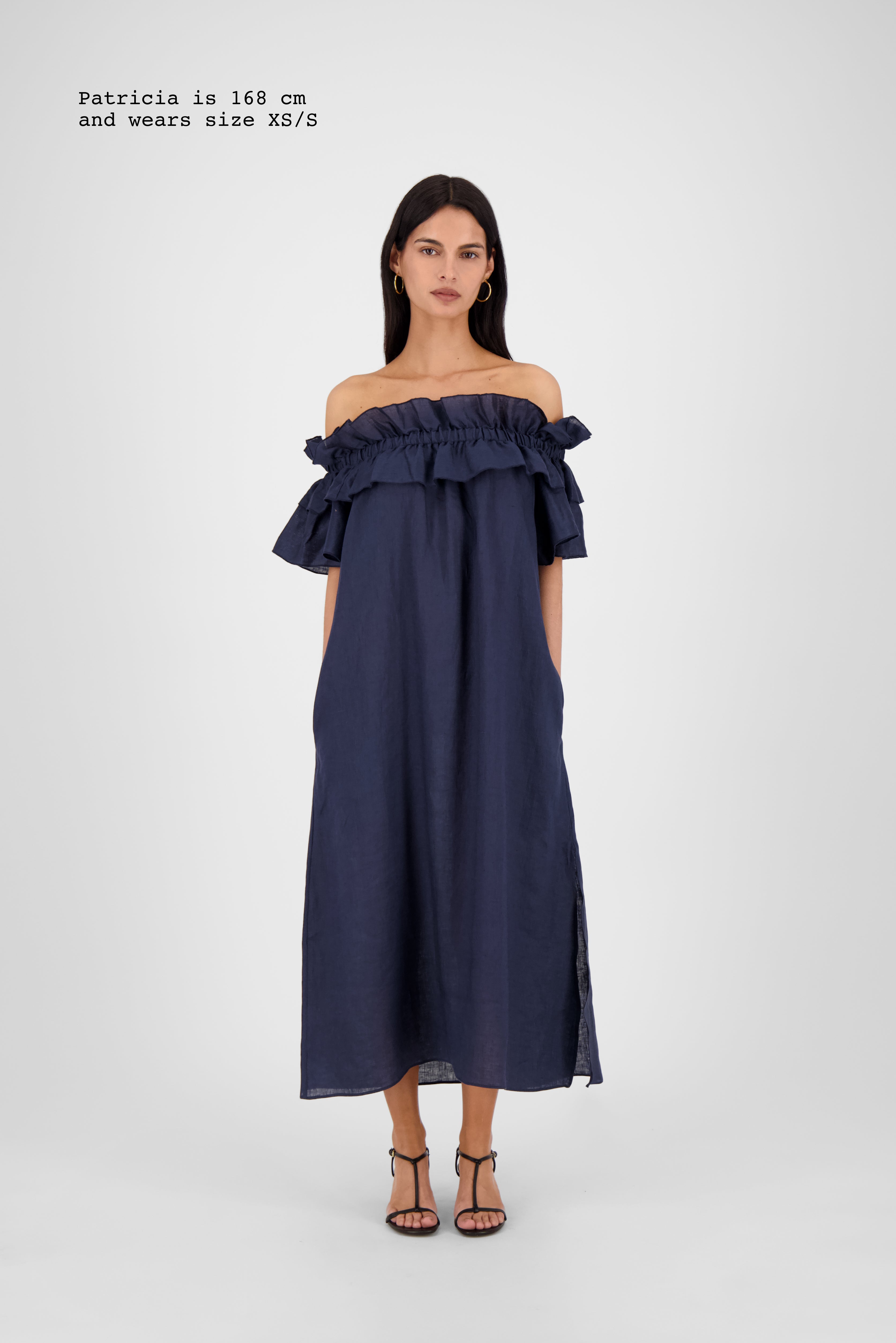 OFF-SHOULDER RUFFLE DRESS
