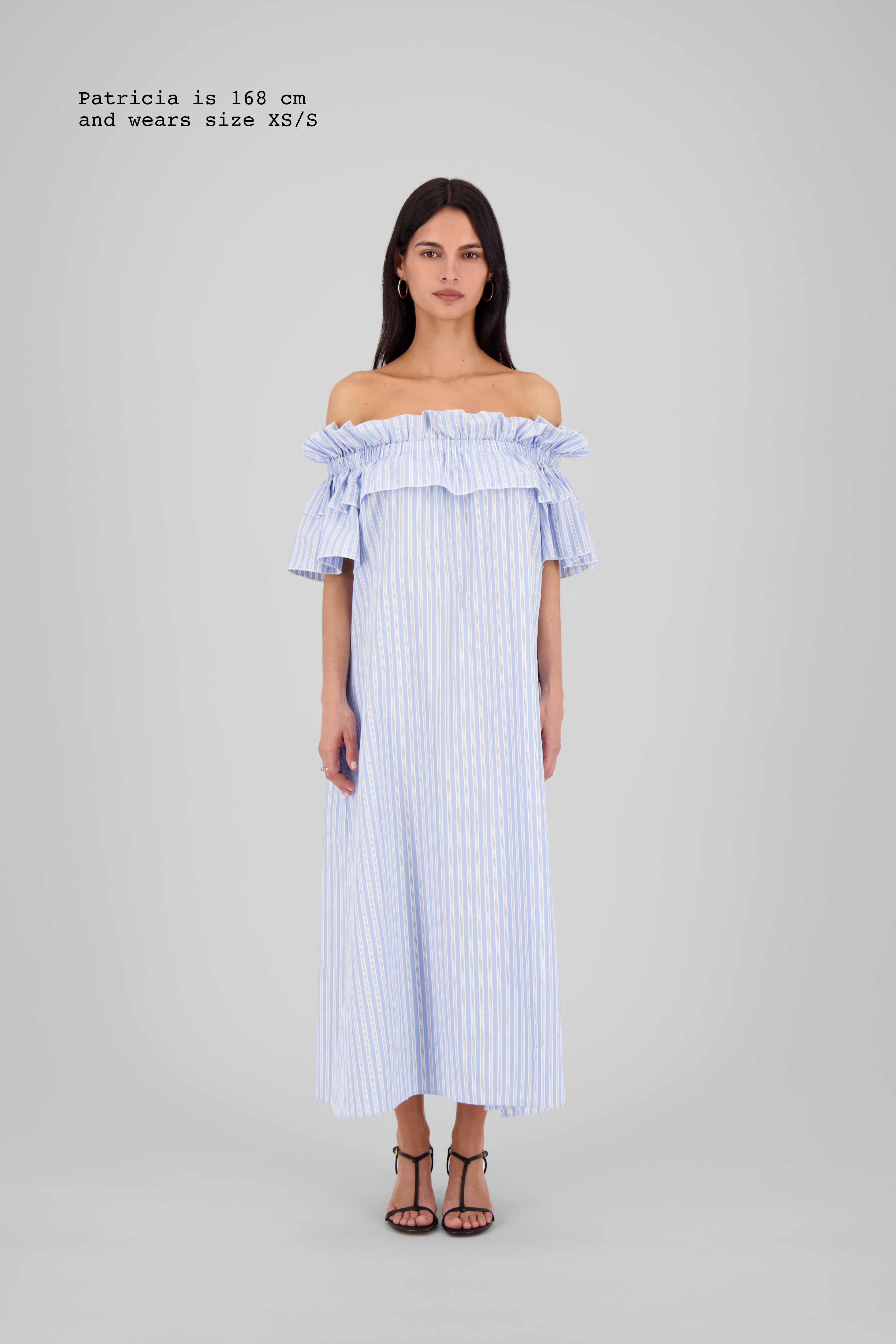OFF-SHOULDER RUFFLE DRESS