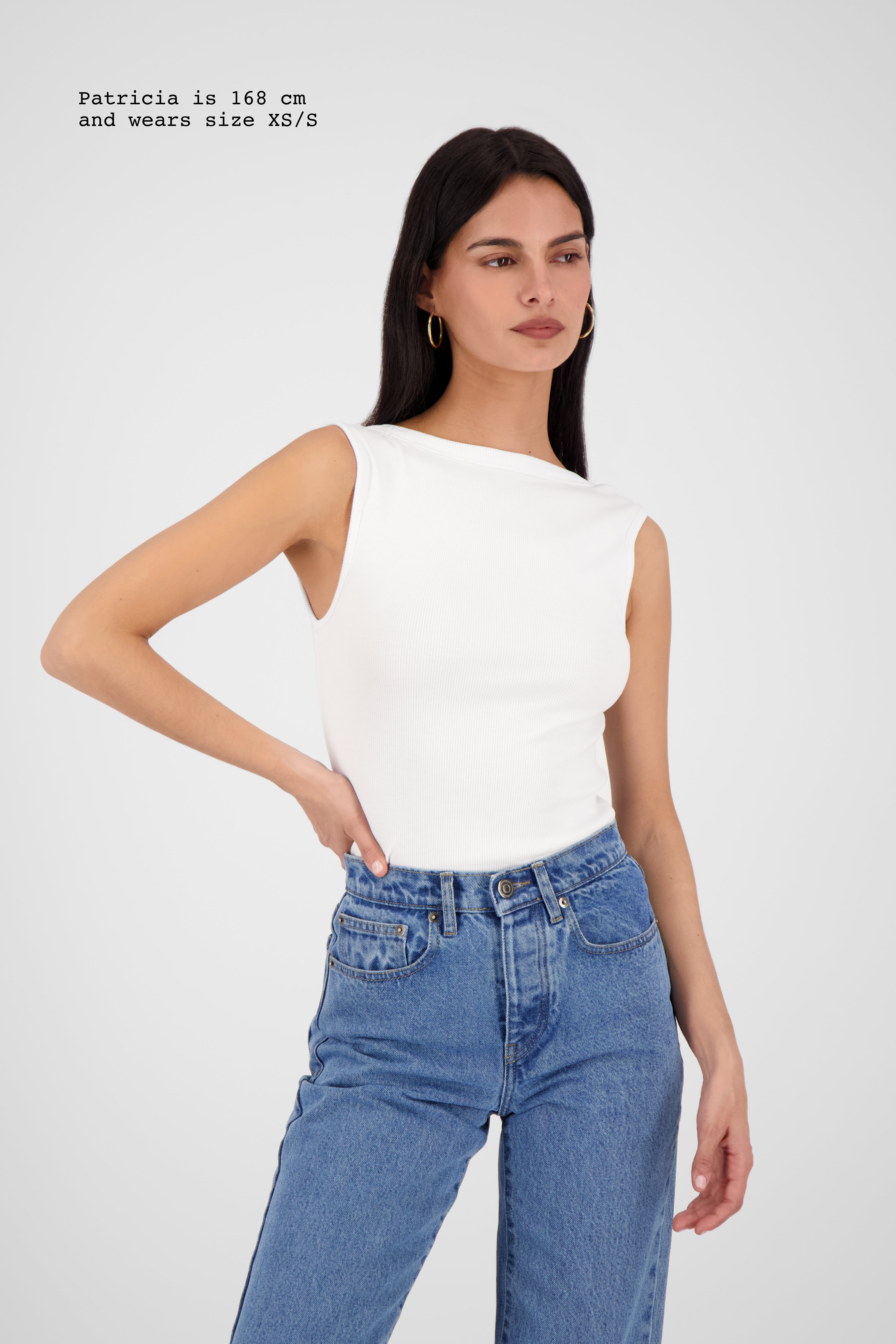 RIBBED OPEN BACK TOP