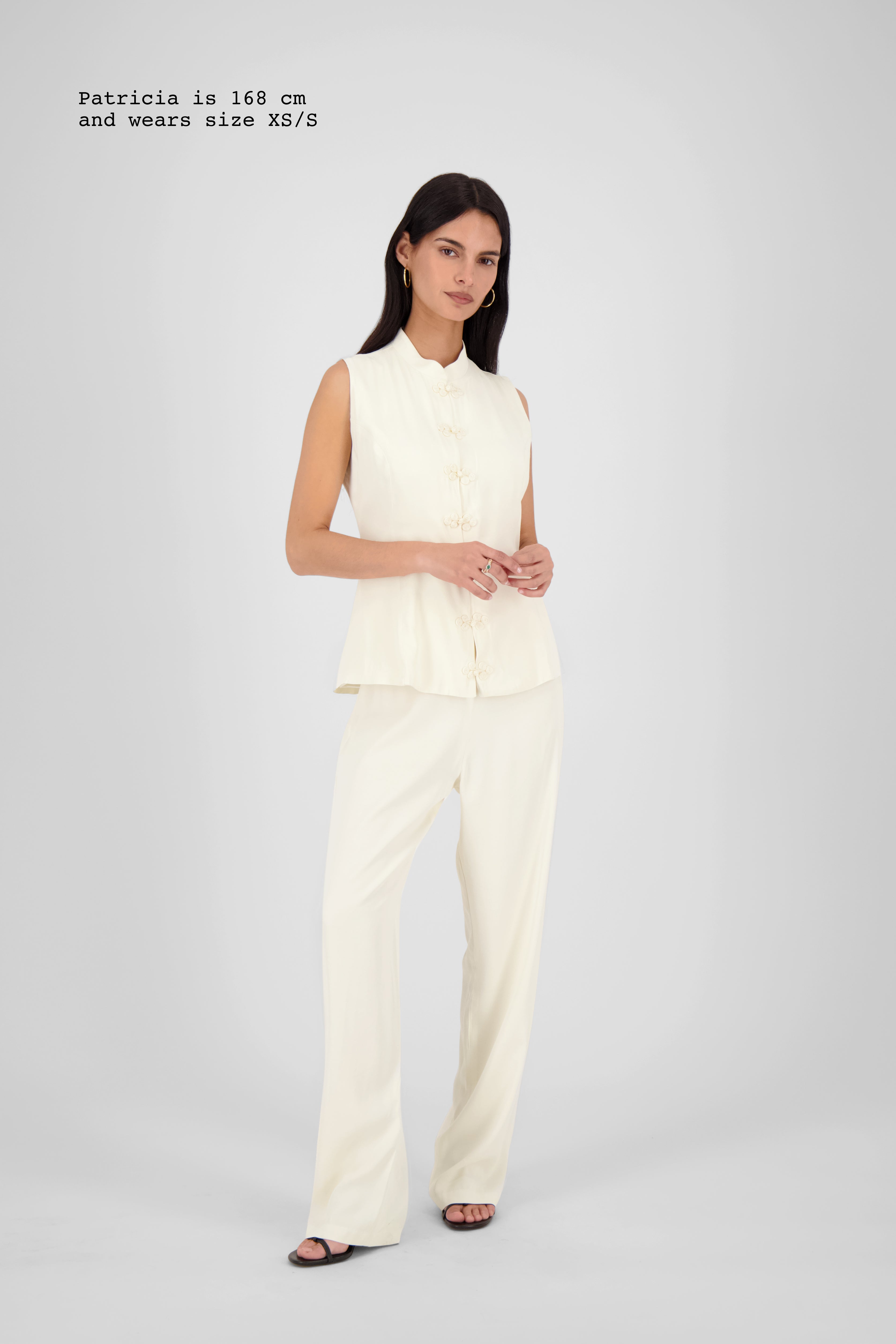 VISCOSE PANTS WITH FASTENINGS