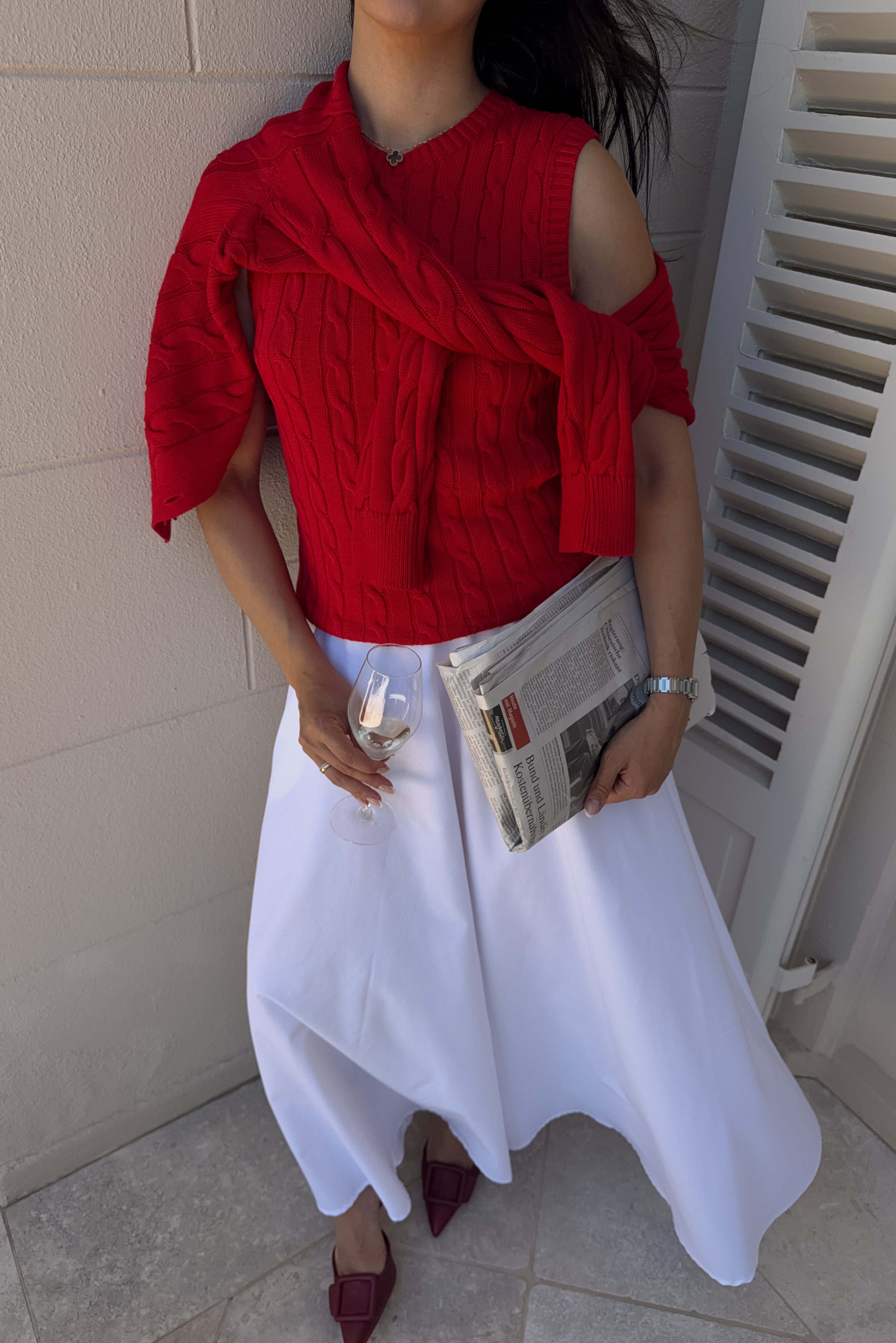 BELTED SKIRT
