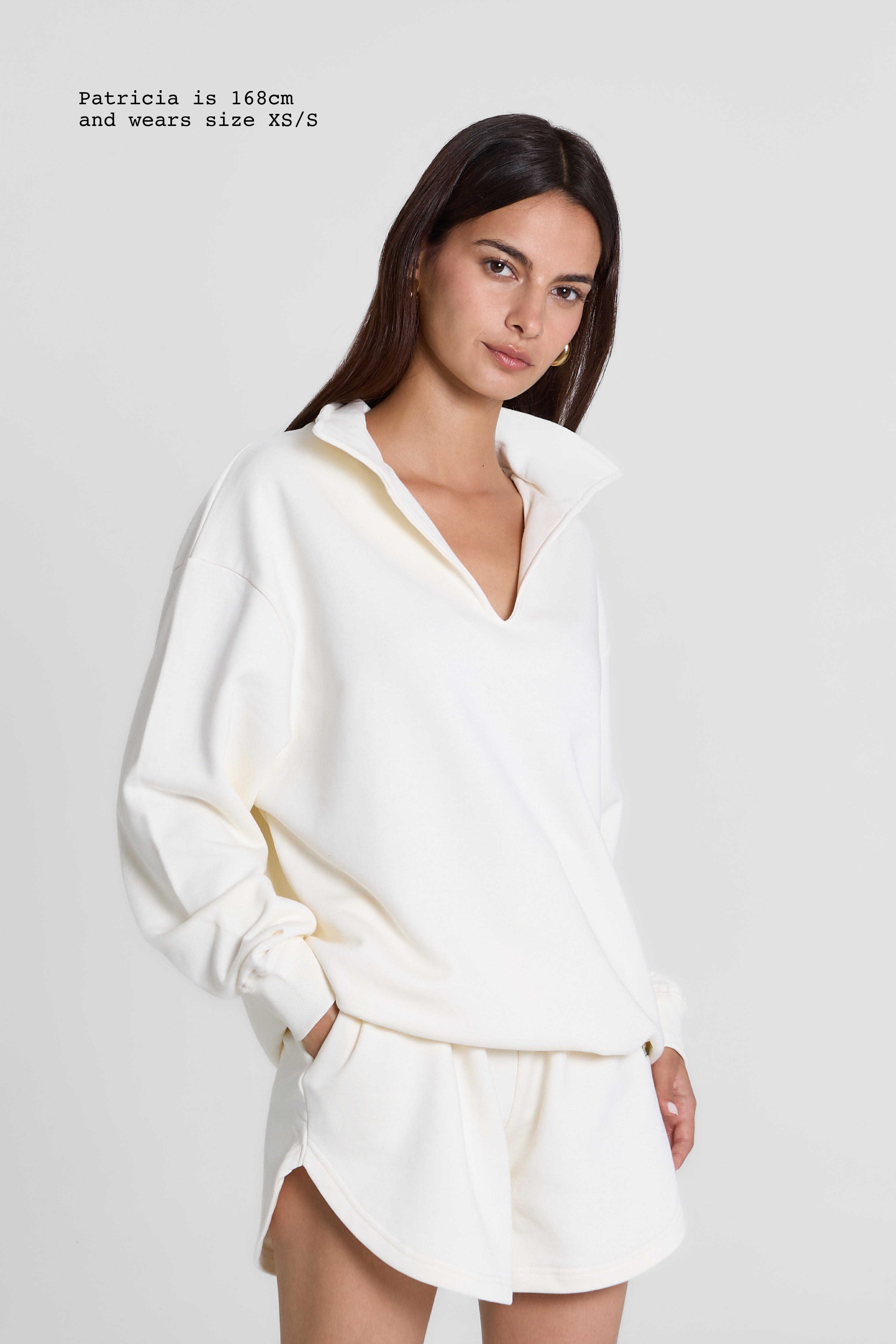 V-NECK SWEATER NO FLEECE