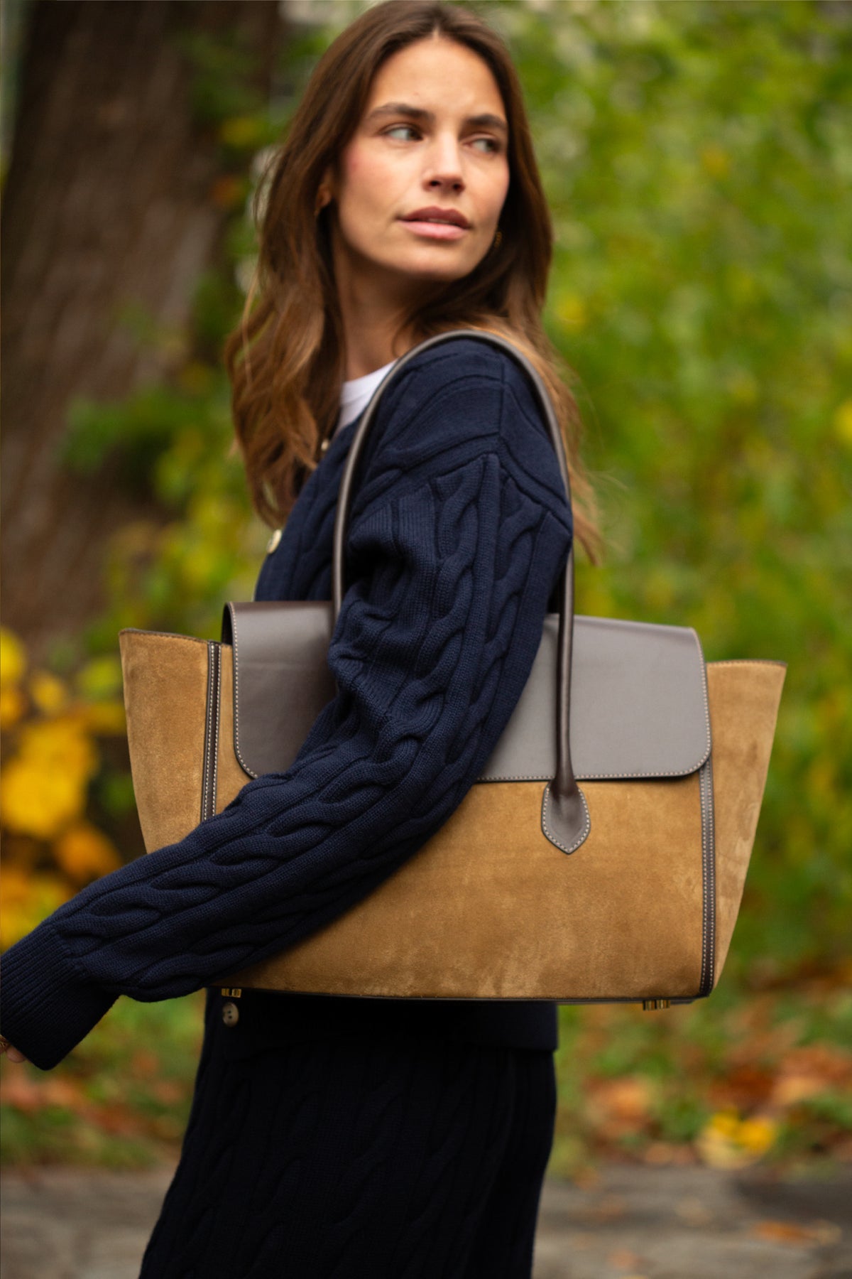 SUEDE BUSINESS BAG