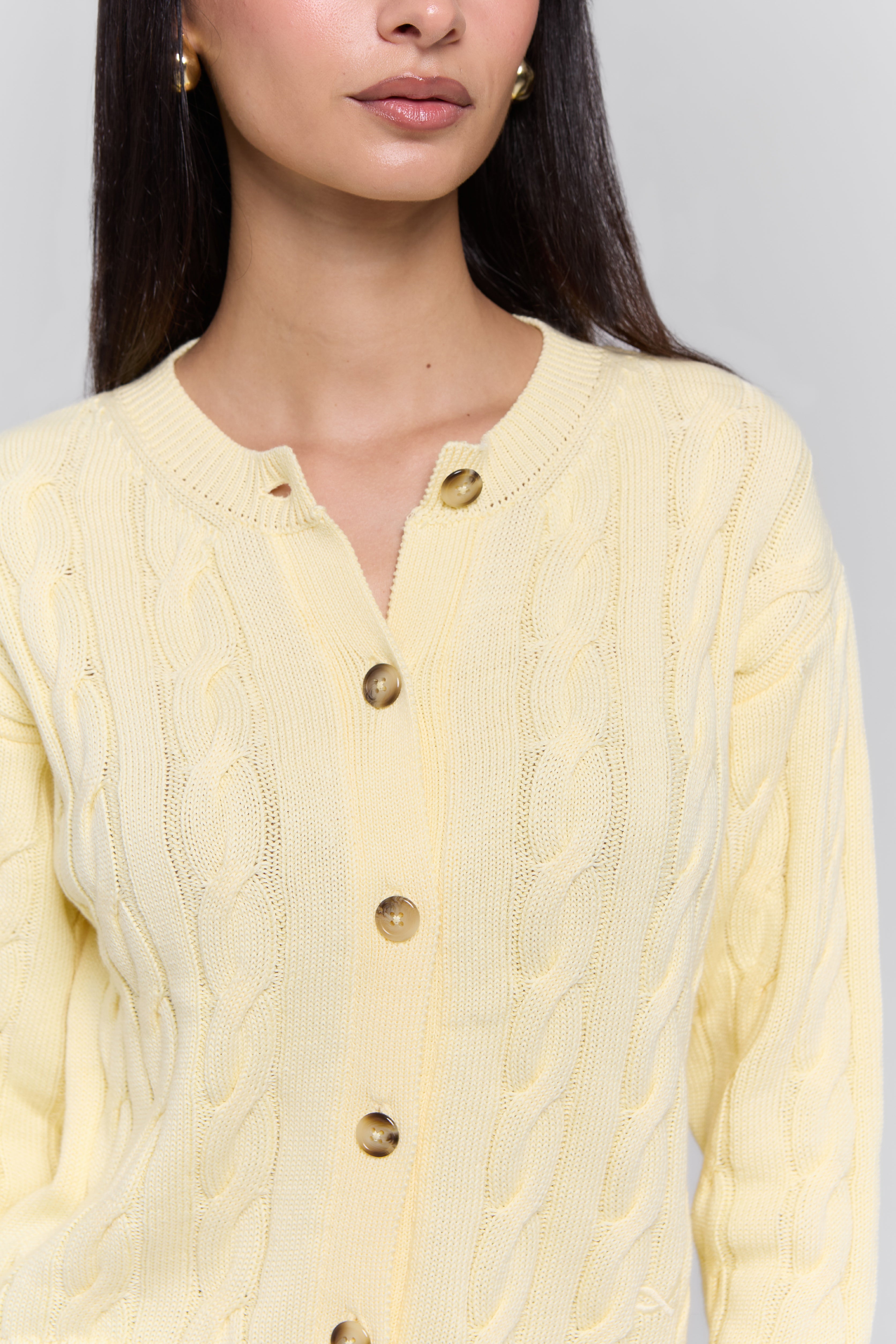 CABLE-KNIT CARDIGAN