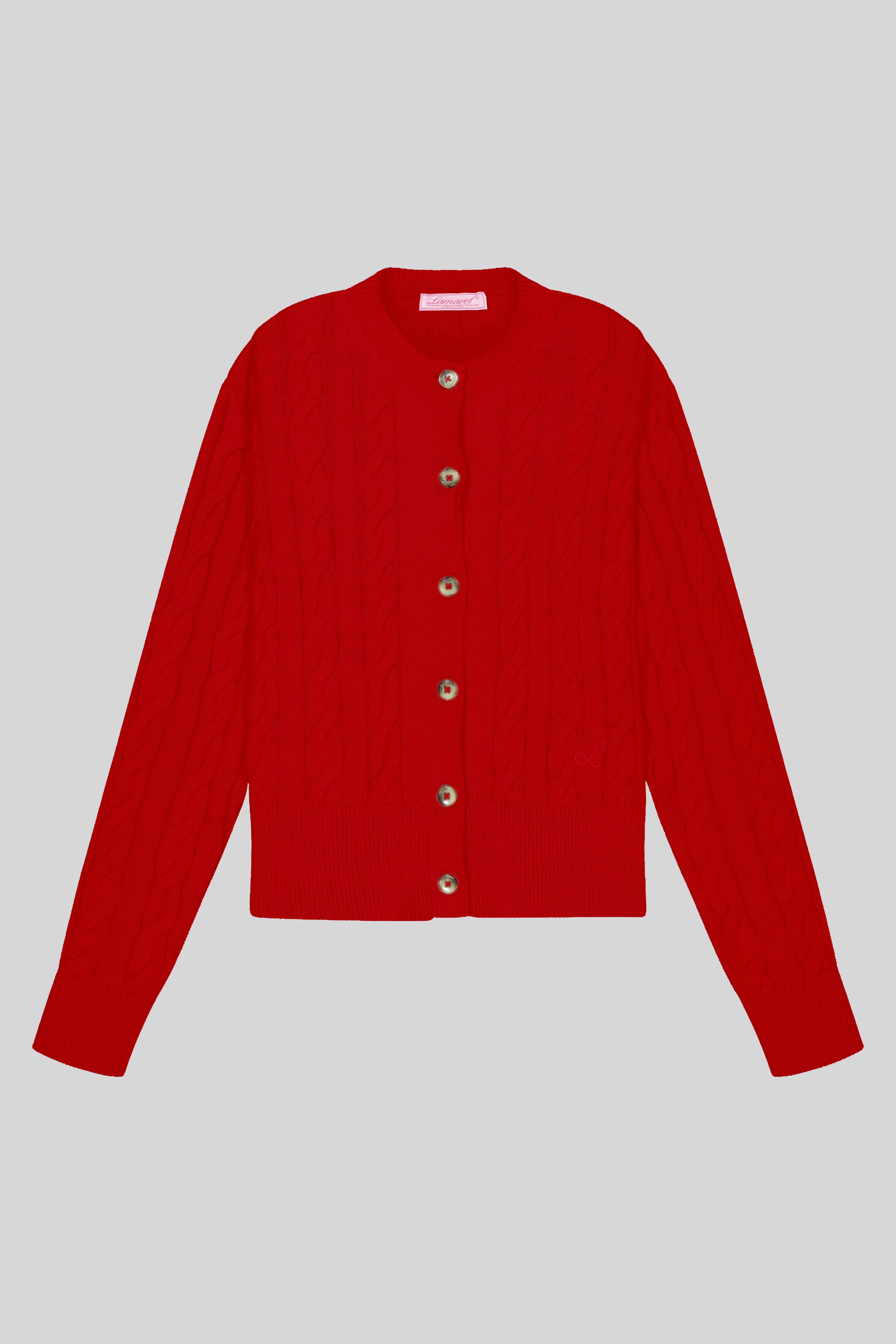 CABLE-KNIT CARDIGAN