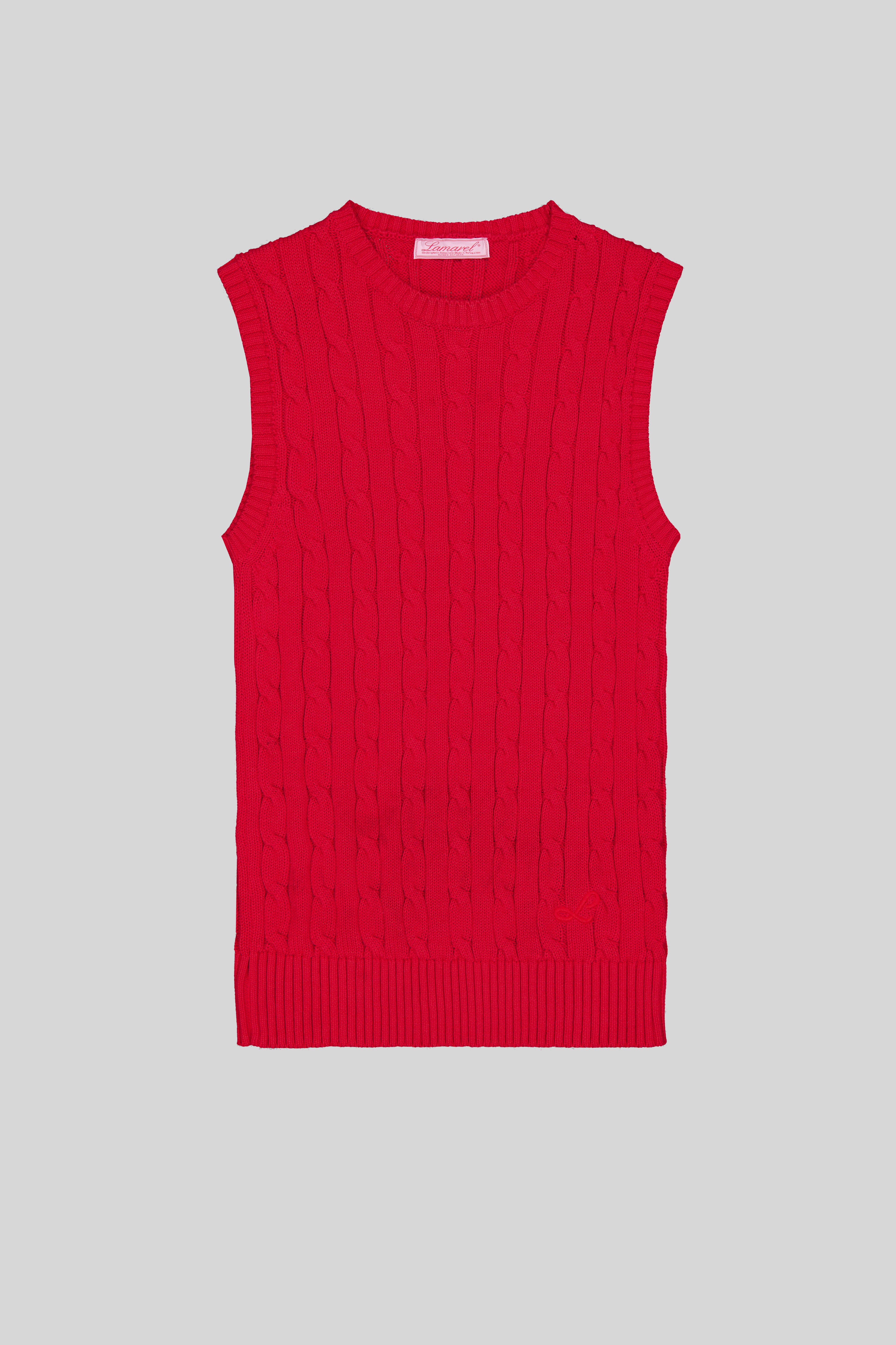 CABLE-KNIT TOP
