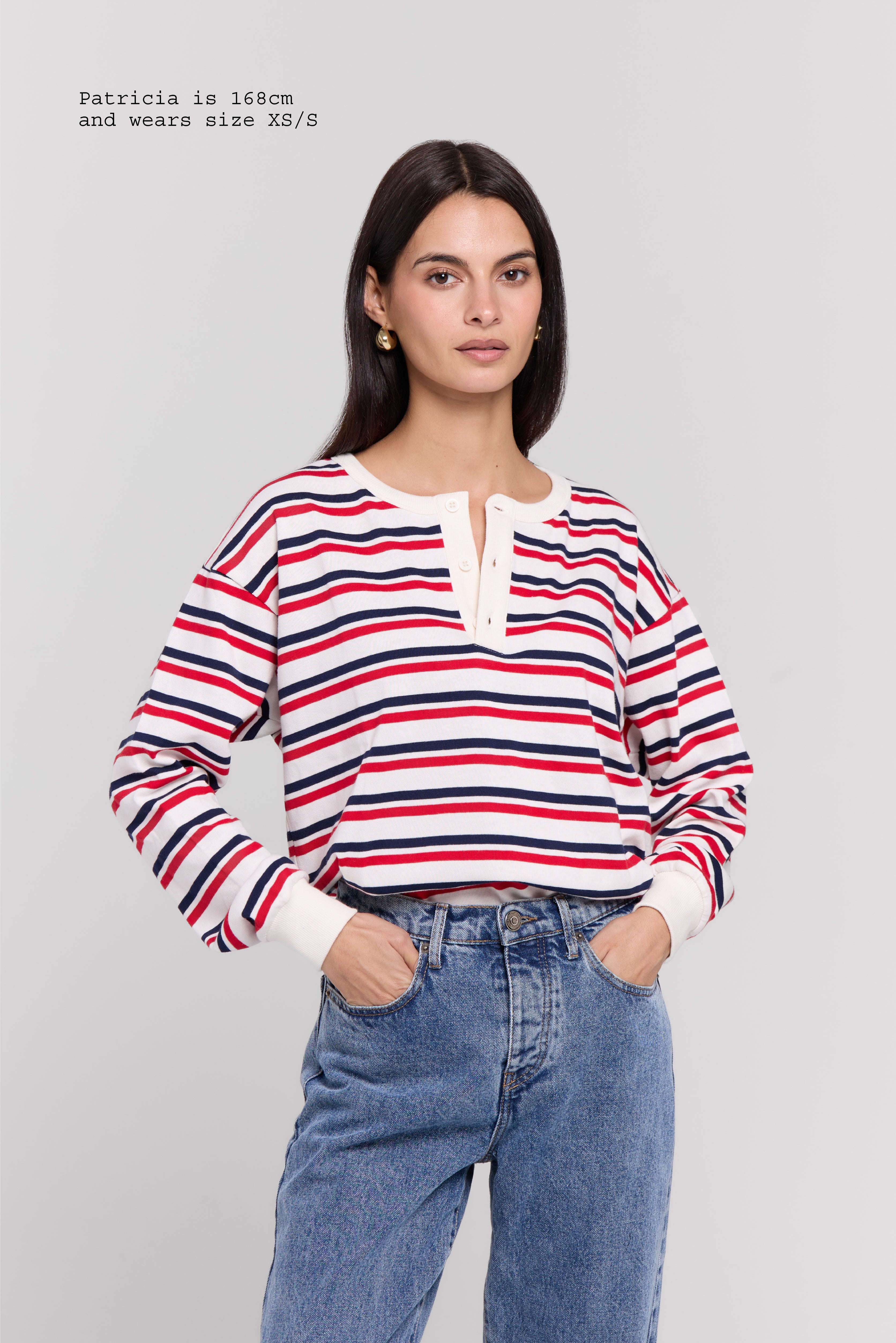 HENLEY LONG SLEEVE TOP