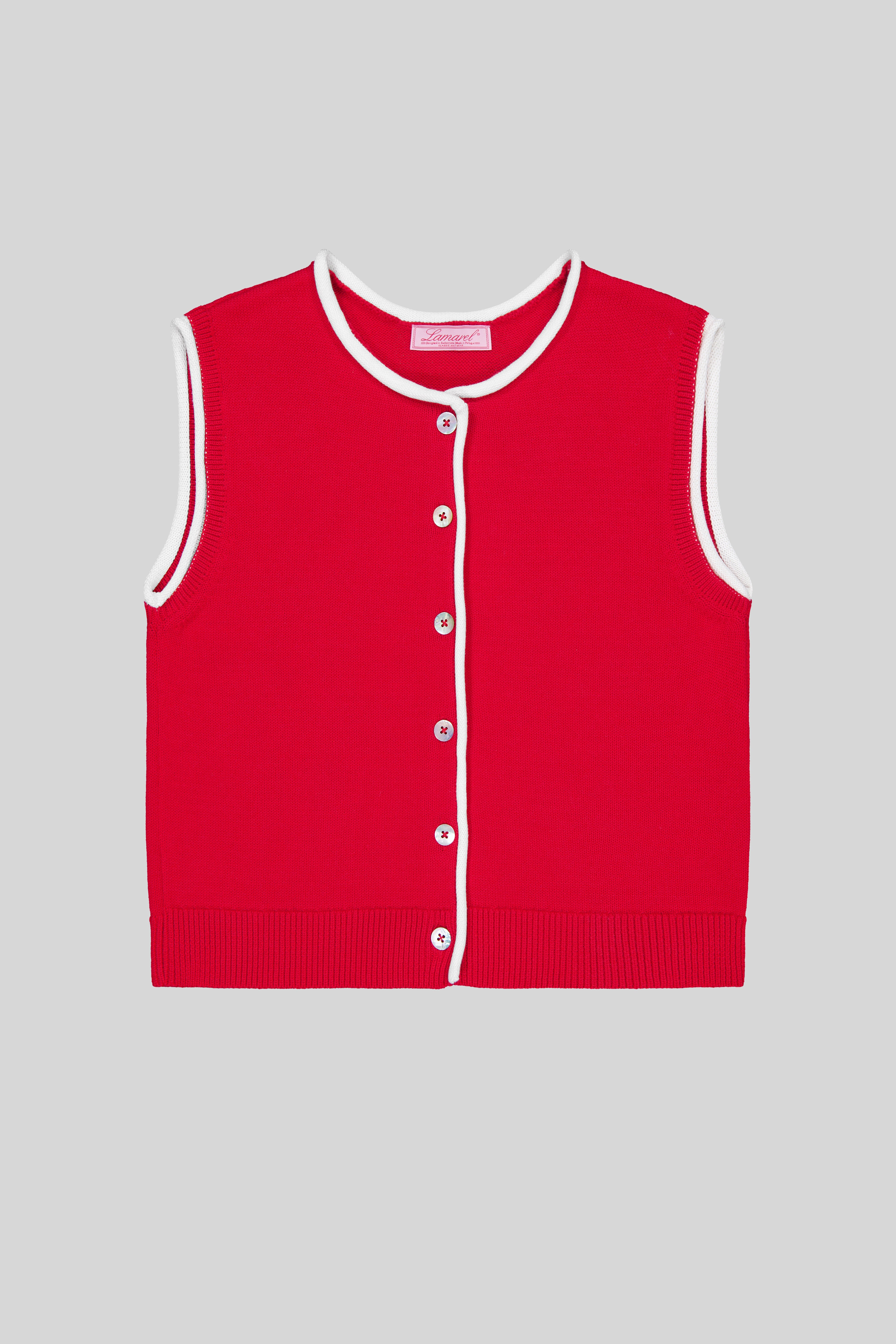 KNIT CONTRAST VEST