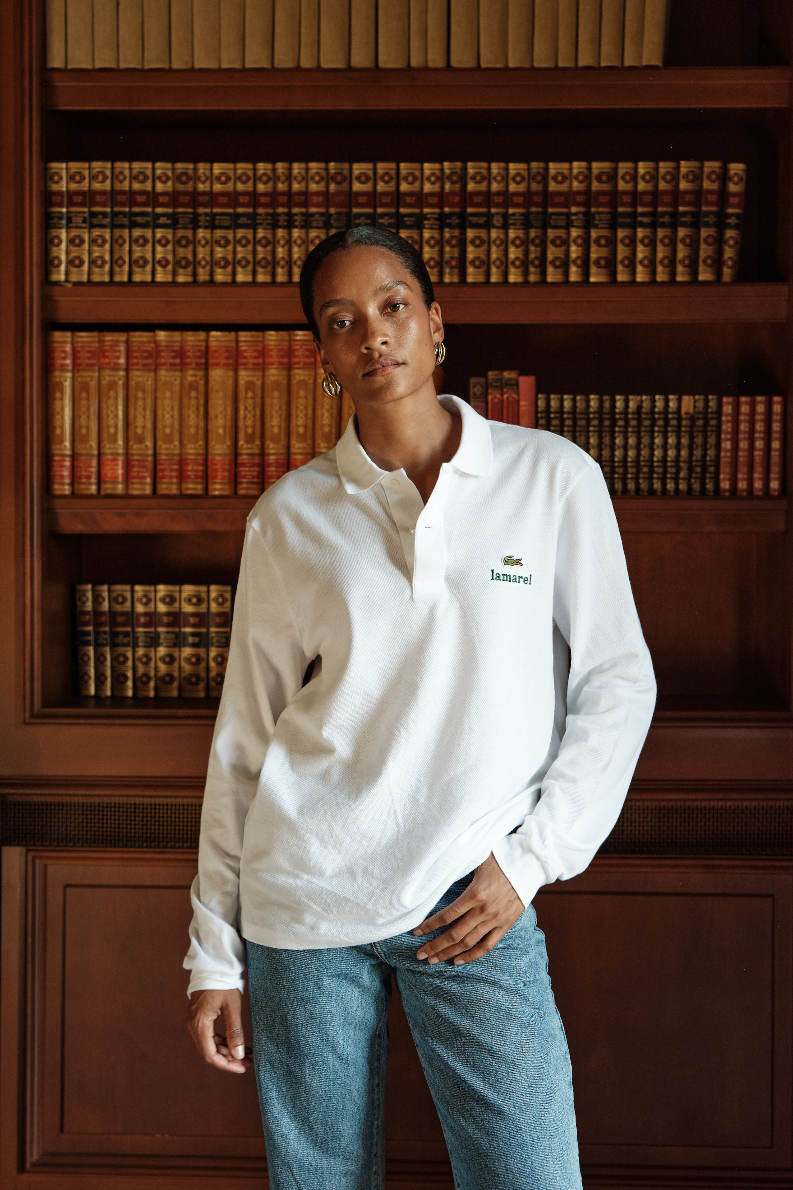 LACOSTE X LAMAREL LONG SLEEVED POLO SHIRT