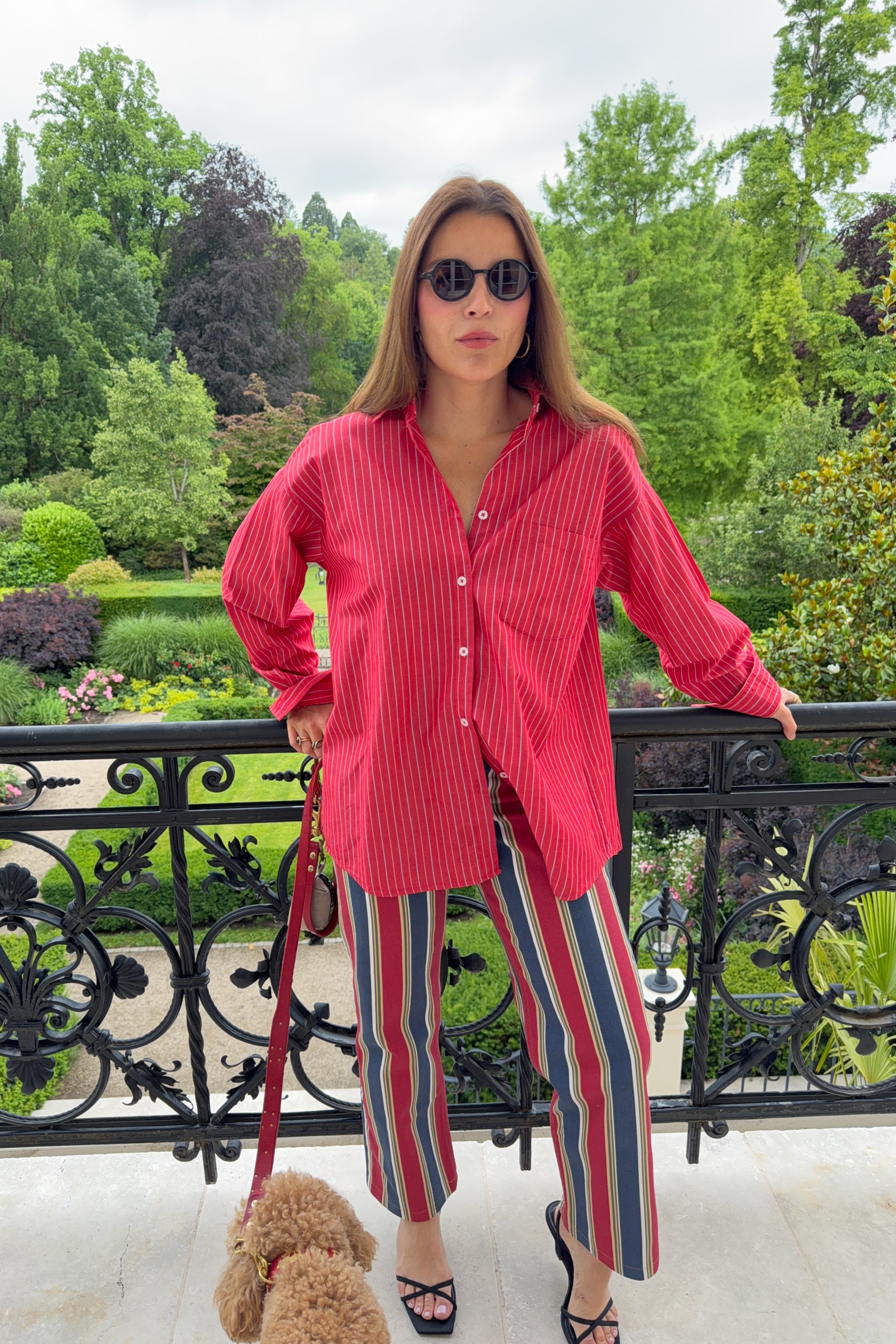 STRIPED STRAIGHT JEANS