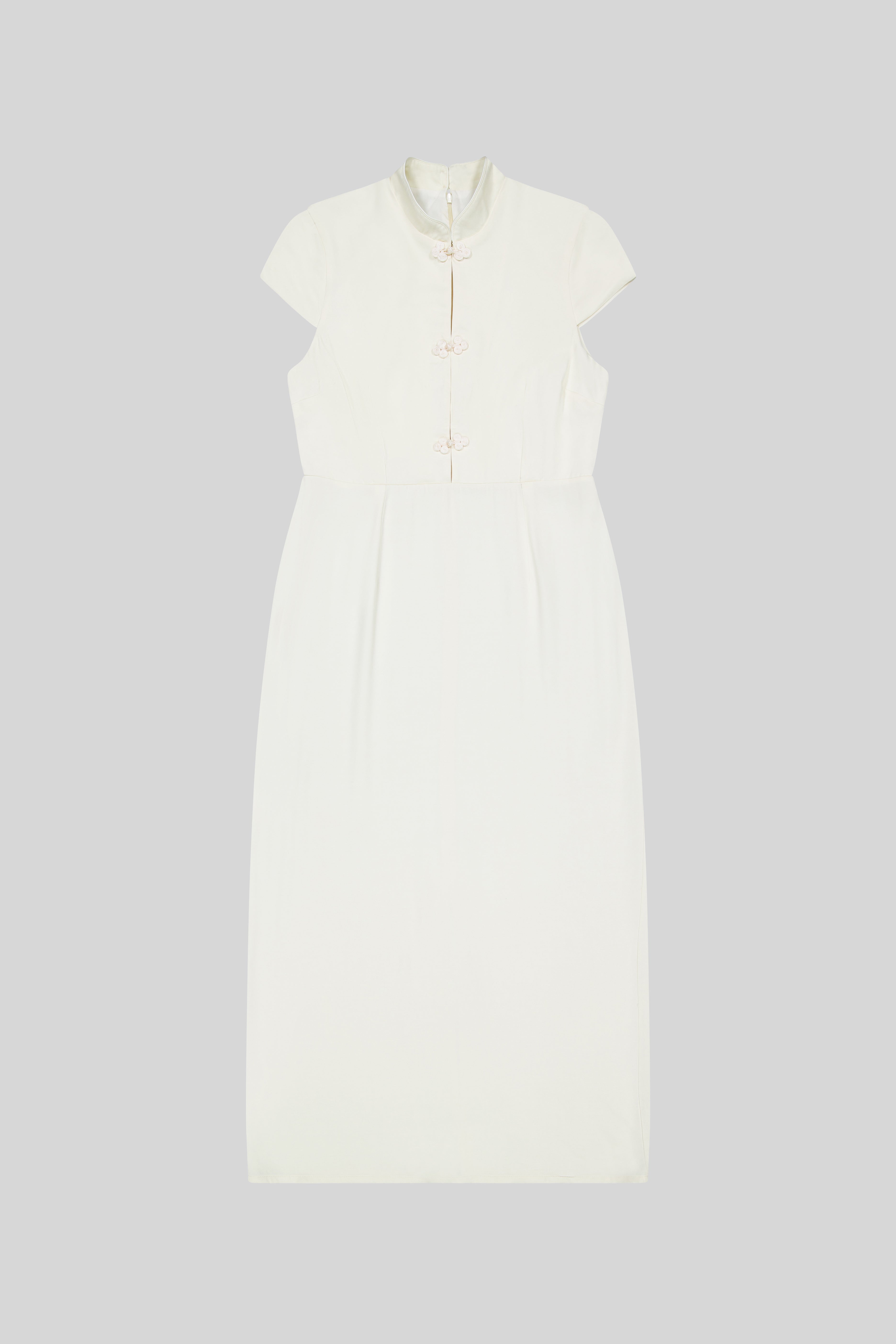 VISCOSE DRESS WITH FASTENINGS