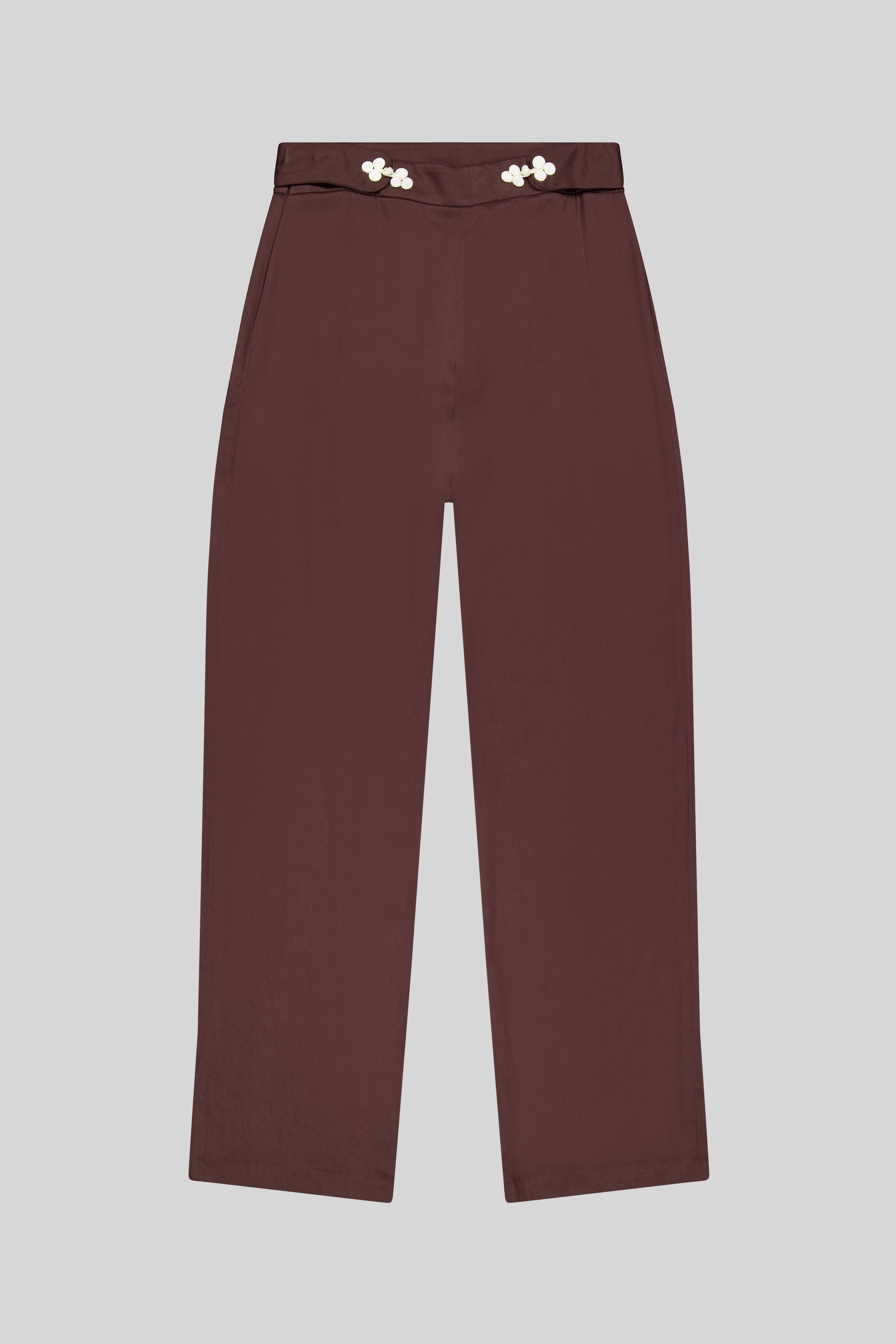 VISCOSE PANTS WITH FASTENINGS