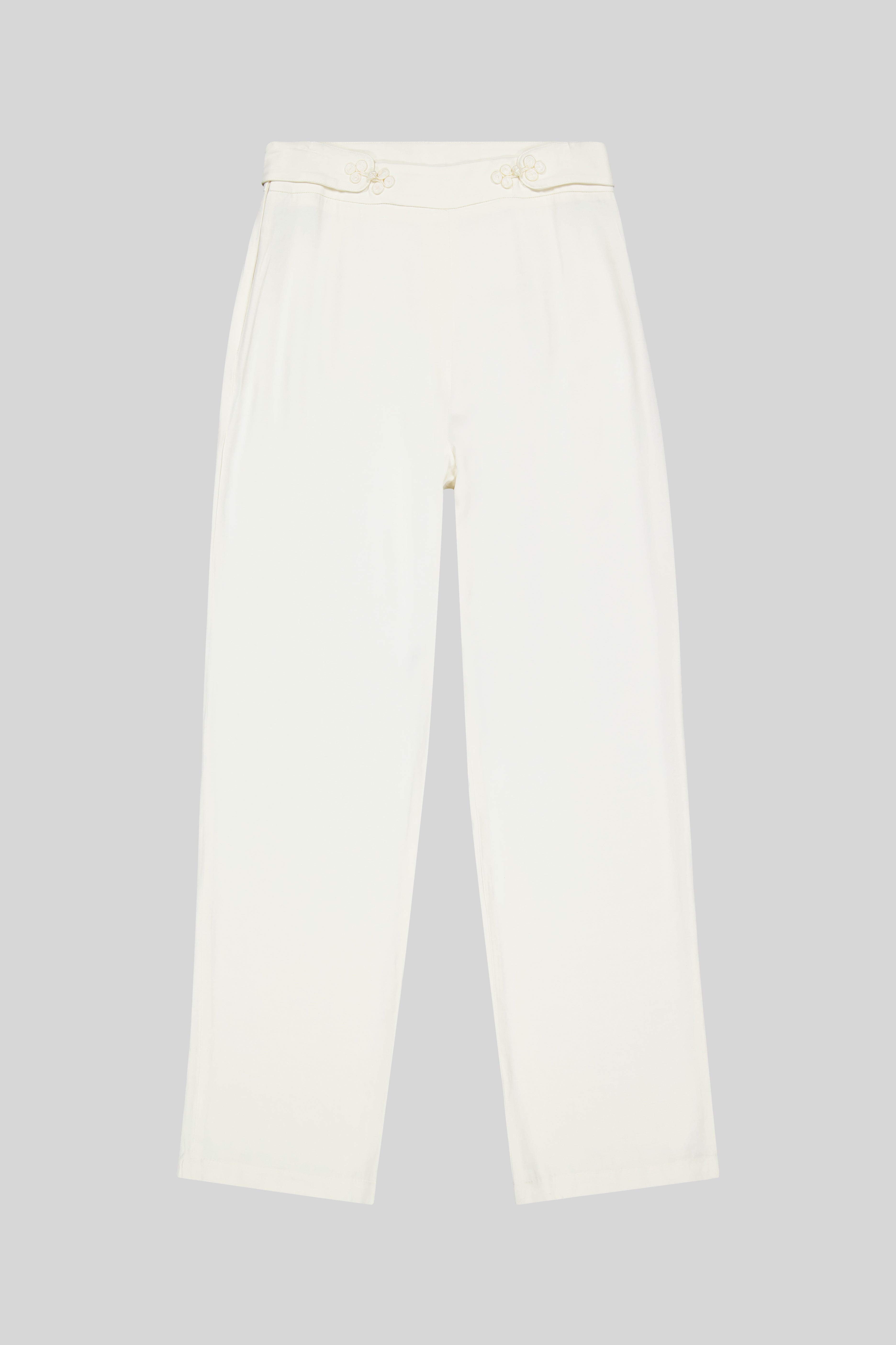 VISCOSE PANTS WITH FASTENINGS