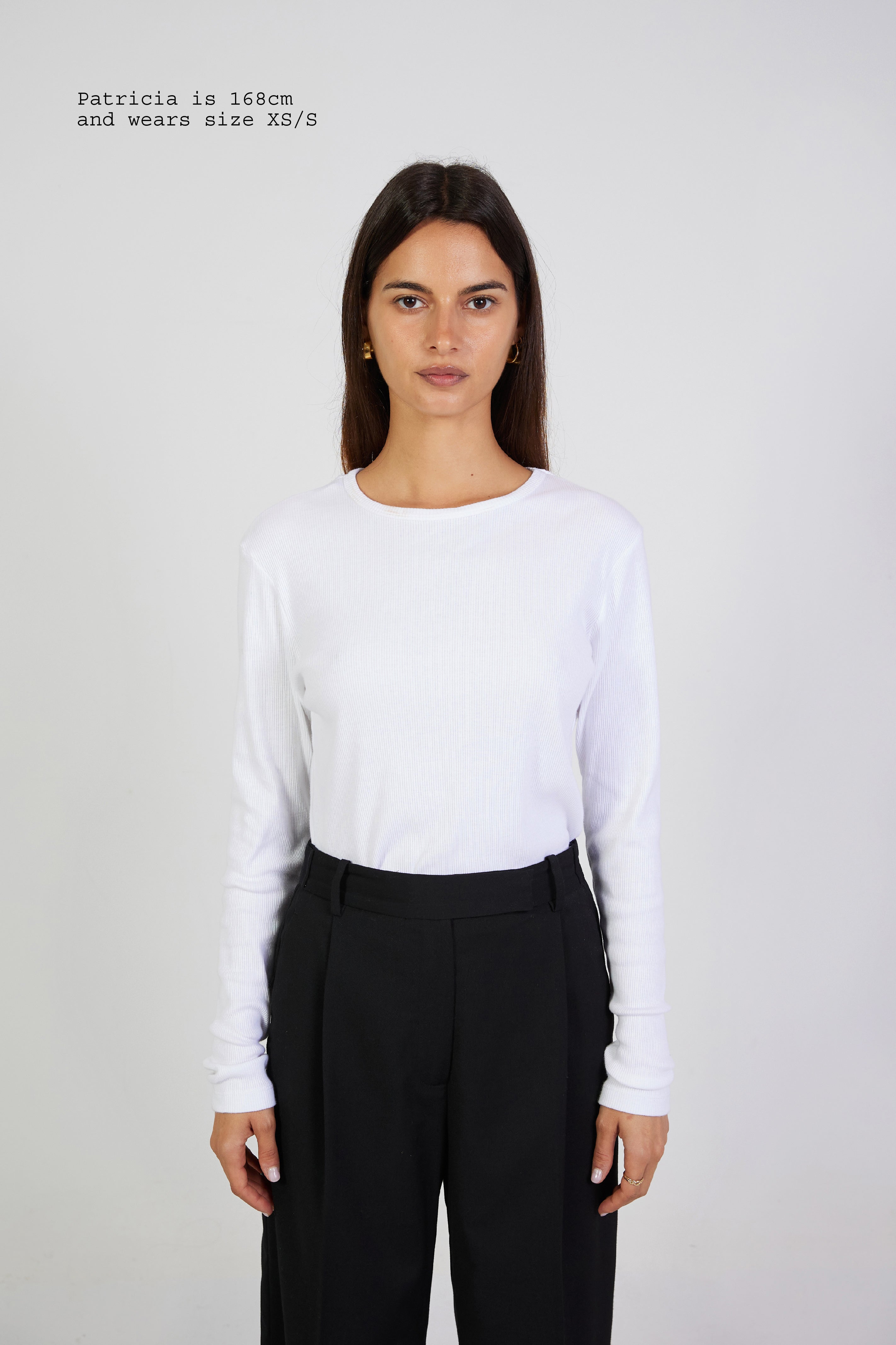 RIBBED LONG SLEEVE TOP