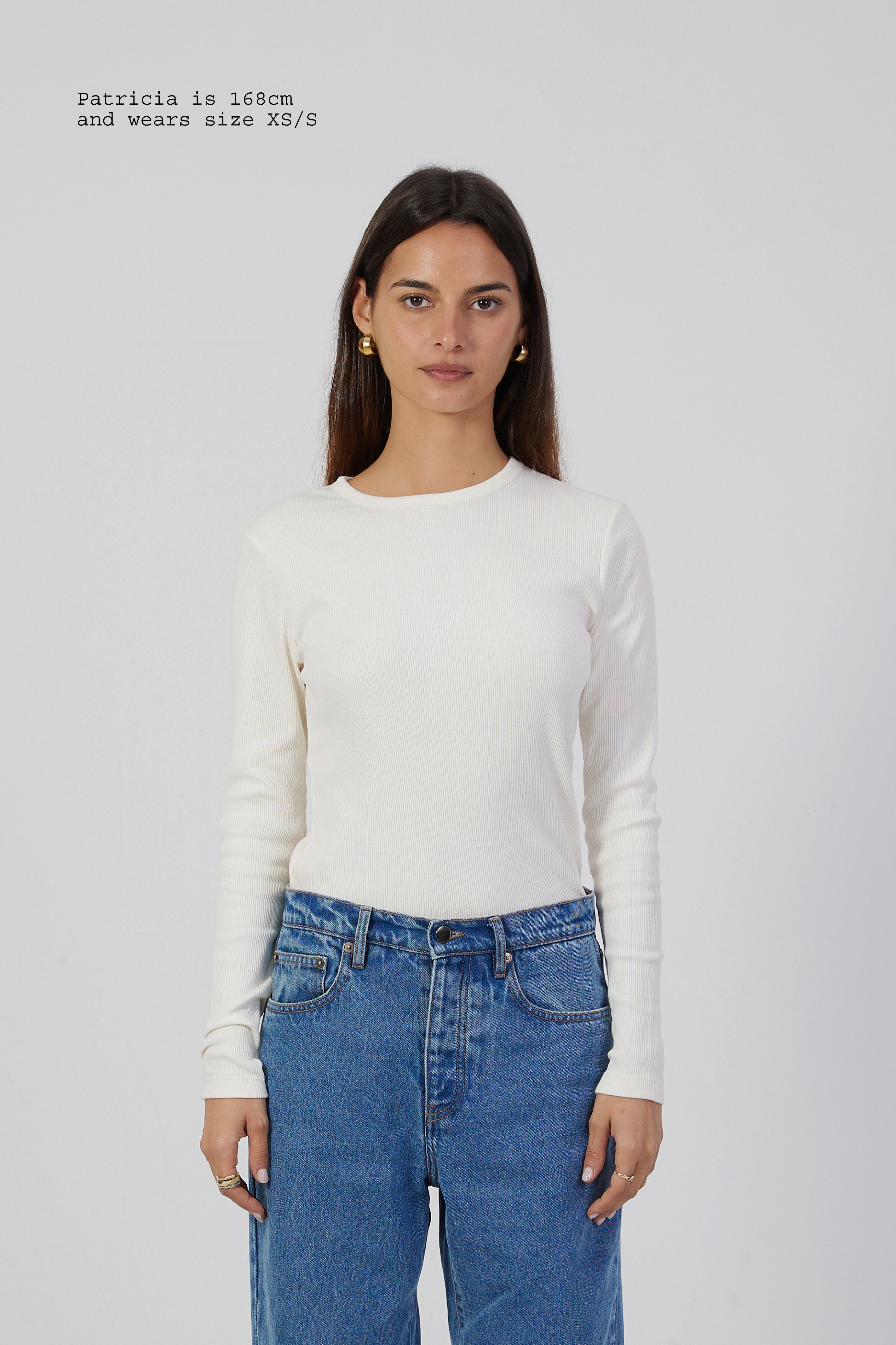 RIBBED LONG SLEEVE TOP