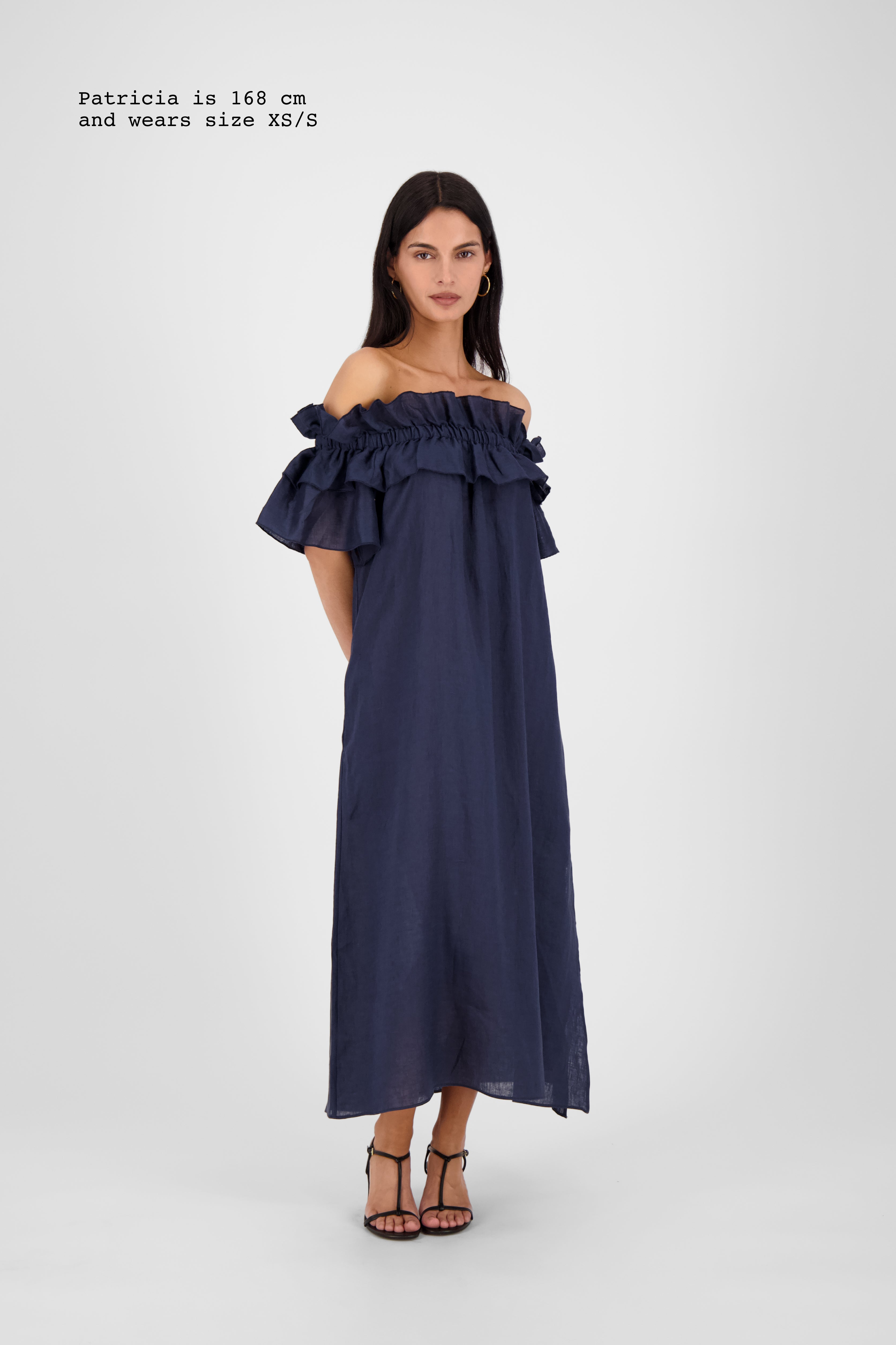 OFF-SHOULDER RUFFLE DRESS