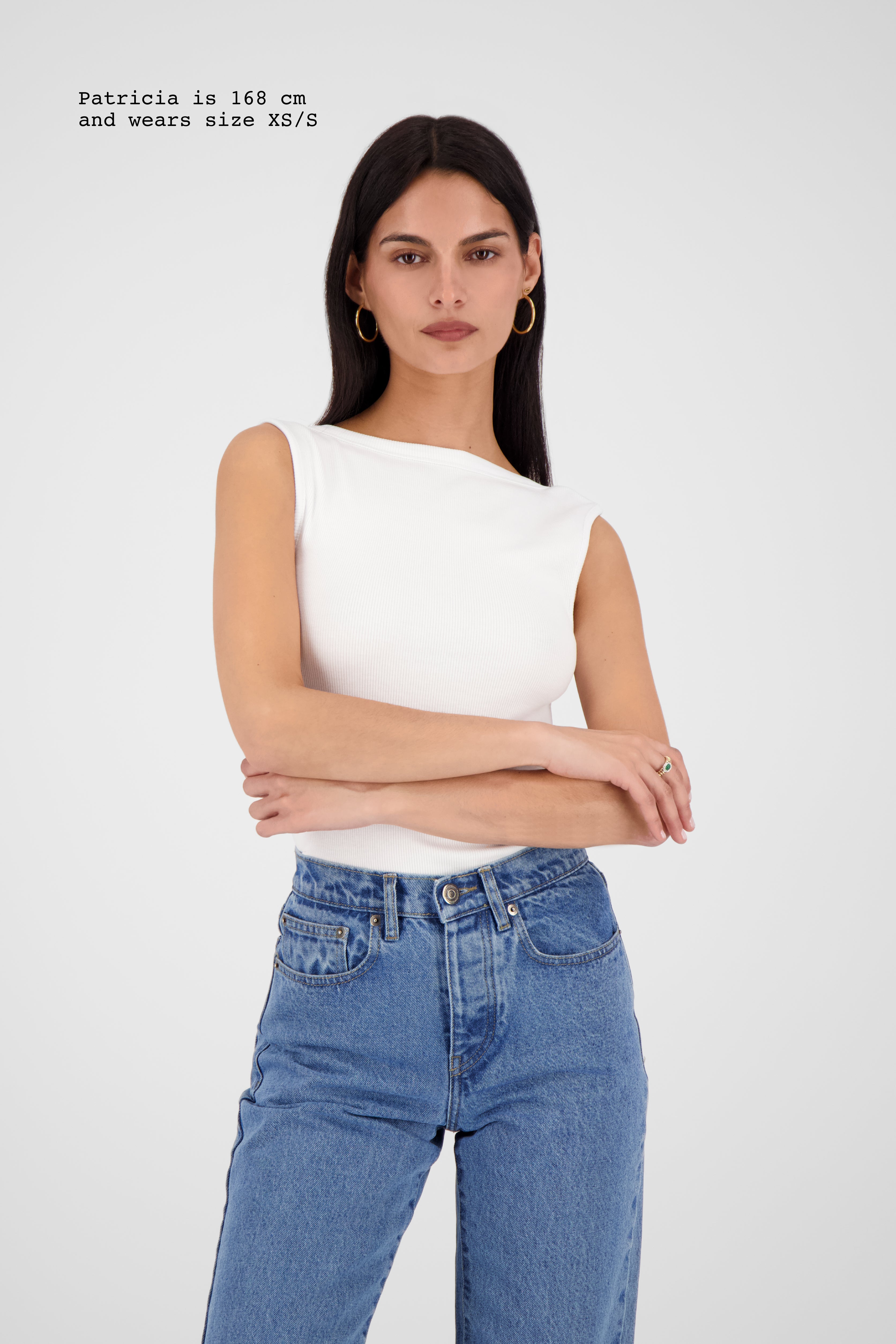 RIBBED OPEN BACK TOP