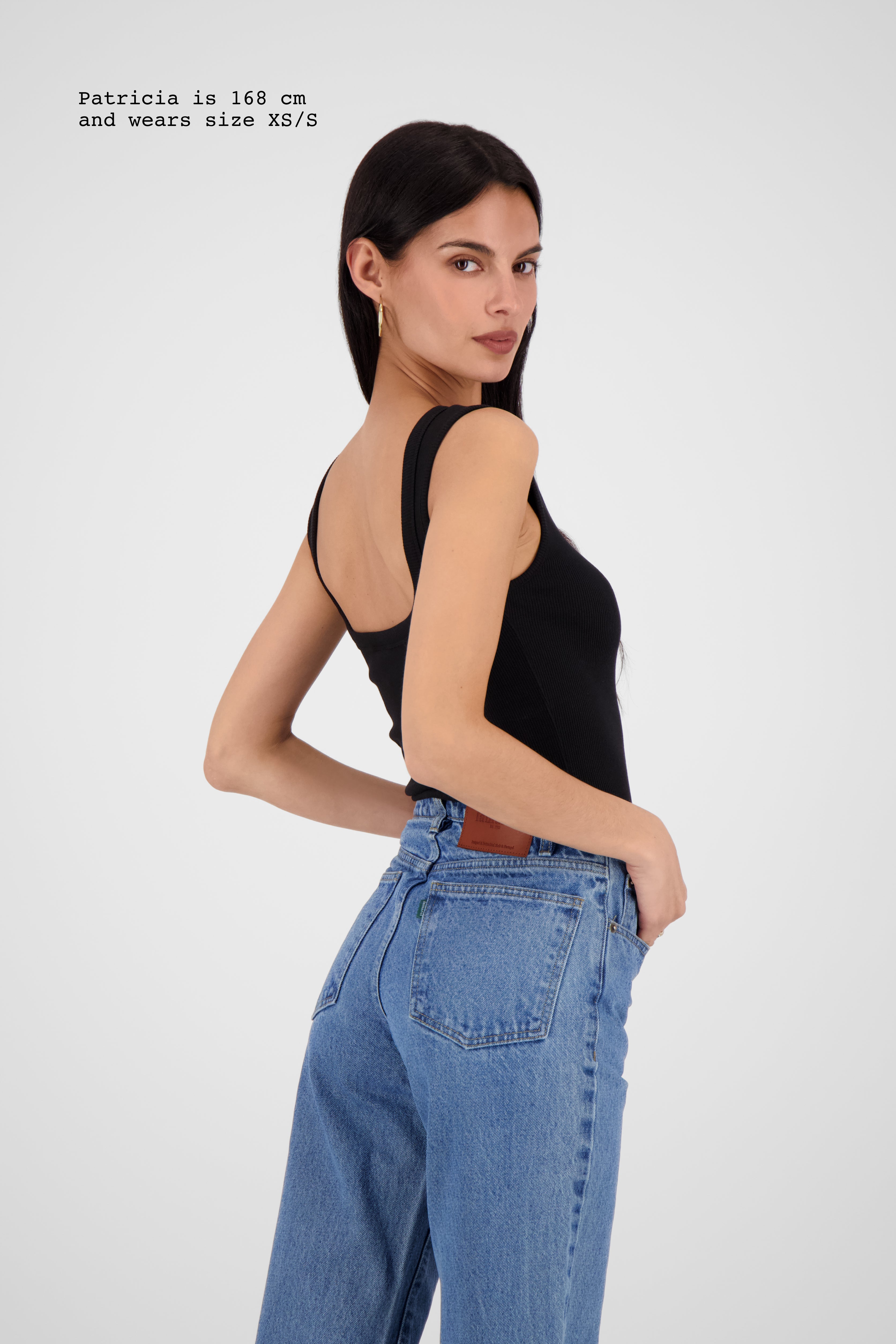 RIBBED OPEN BACK TOP