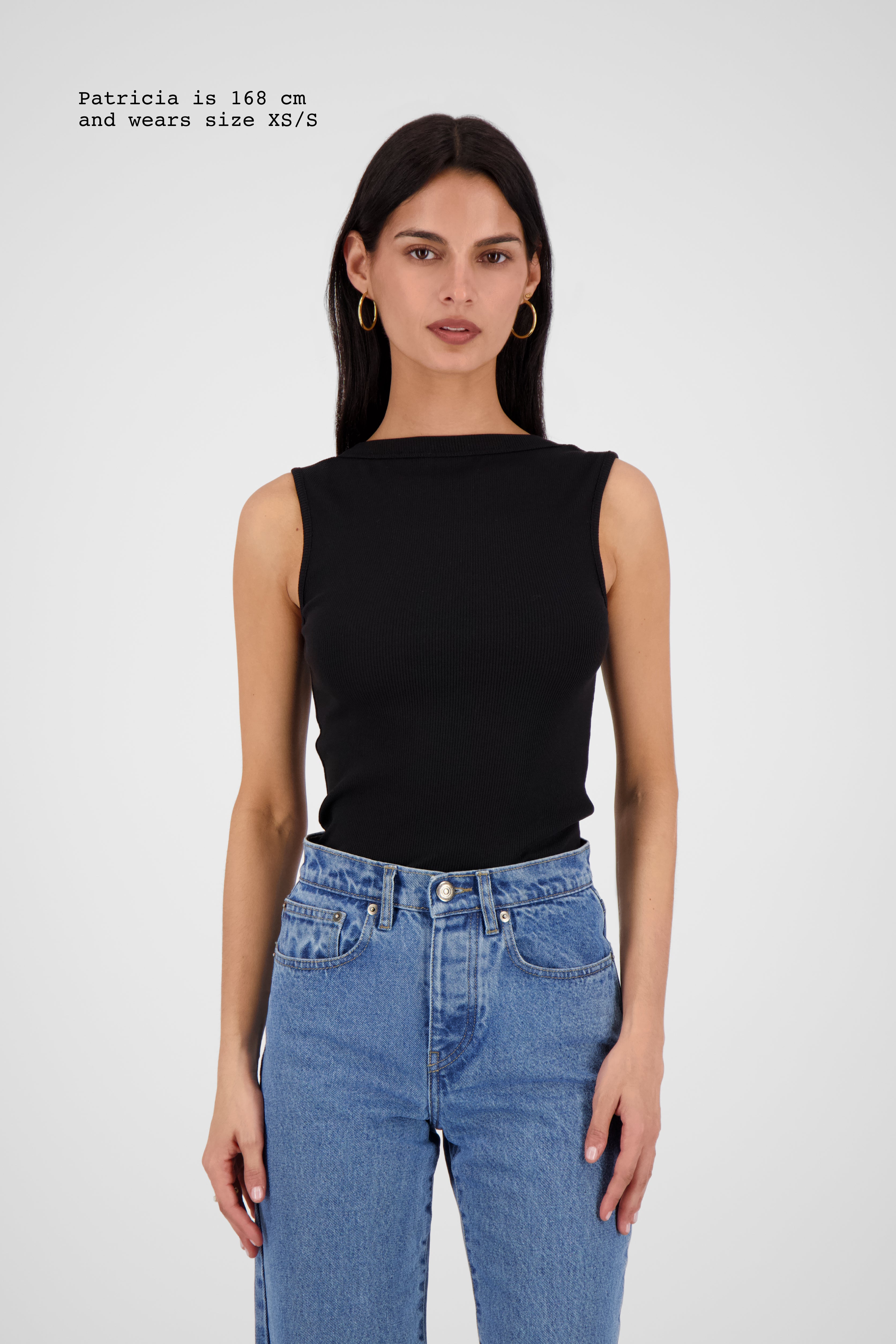 RIBBED OPEN BACK TOP