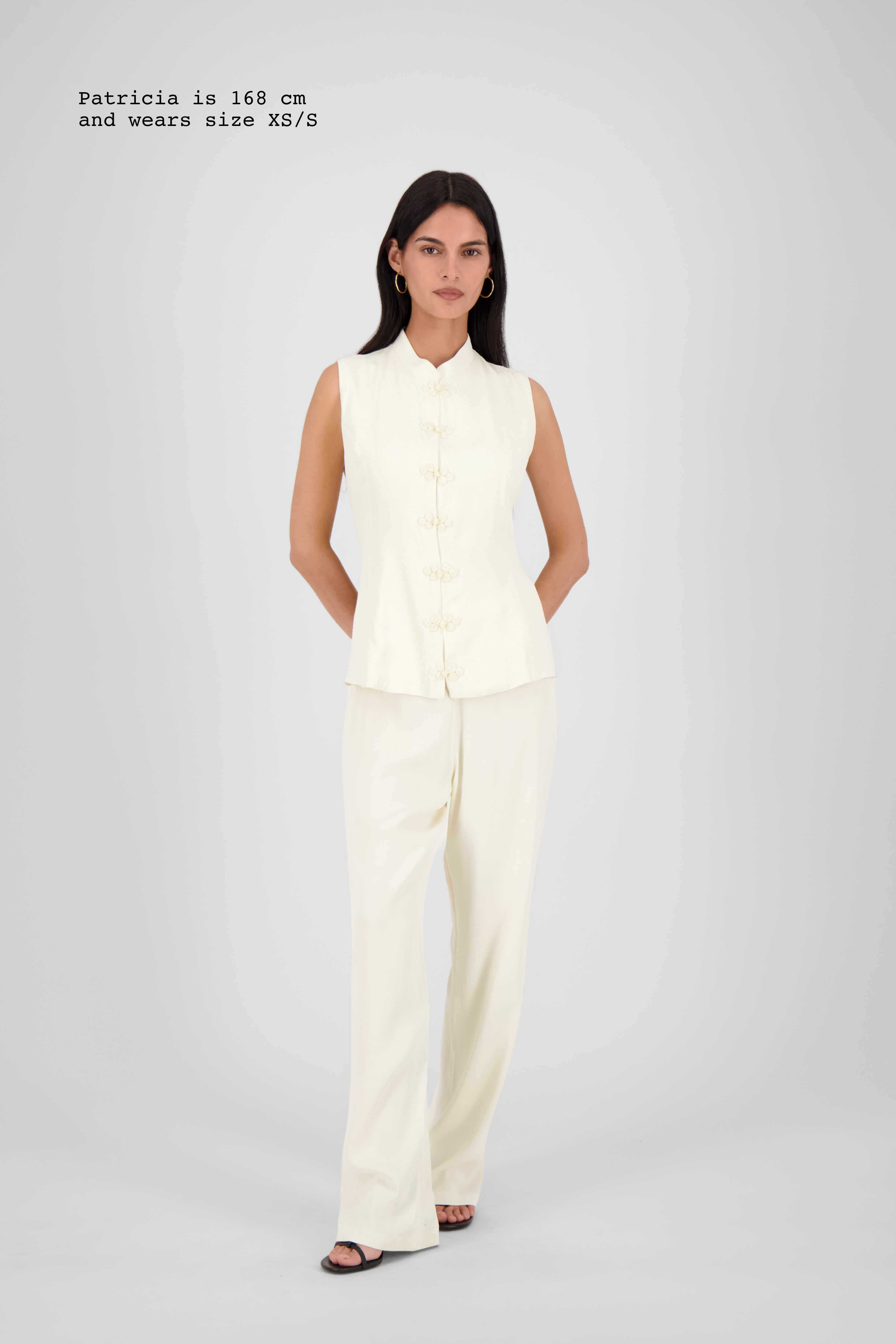 VISCOSE PANTS WITH FASTENINGS