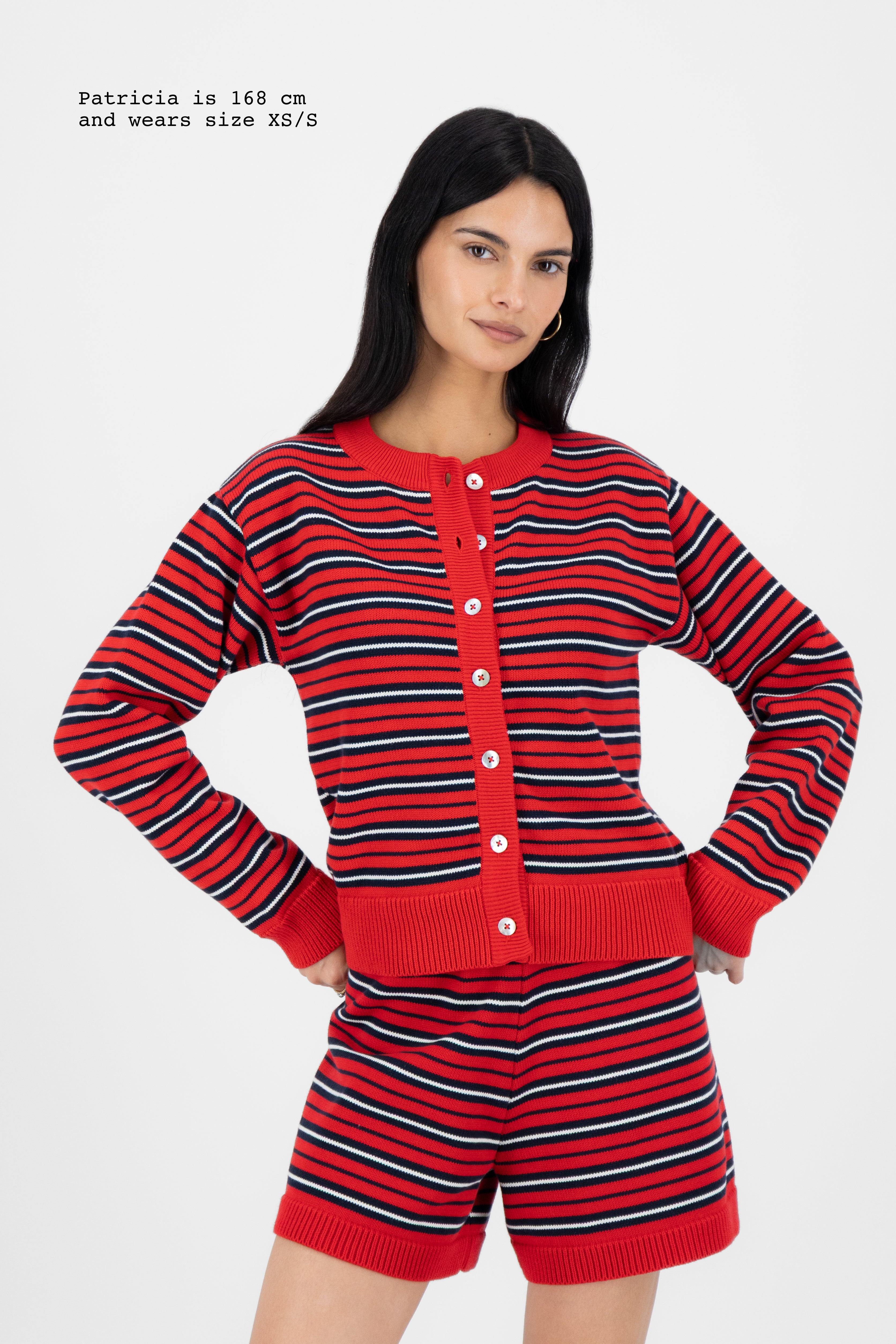 KNIT STRIPED CARDIGAN