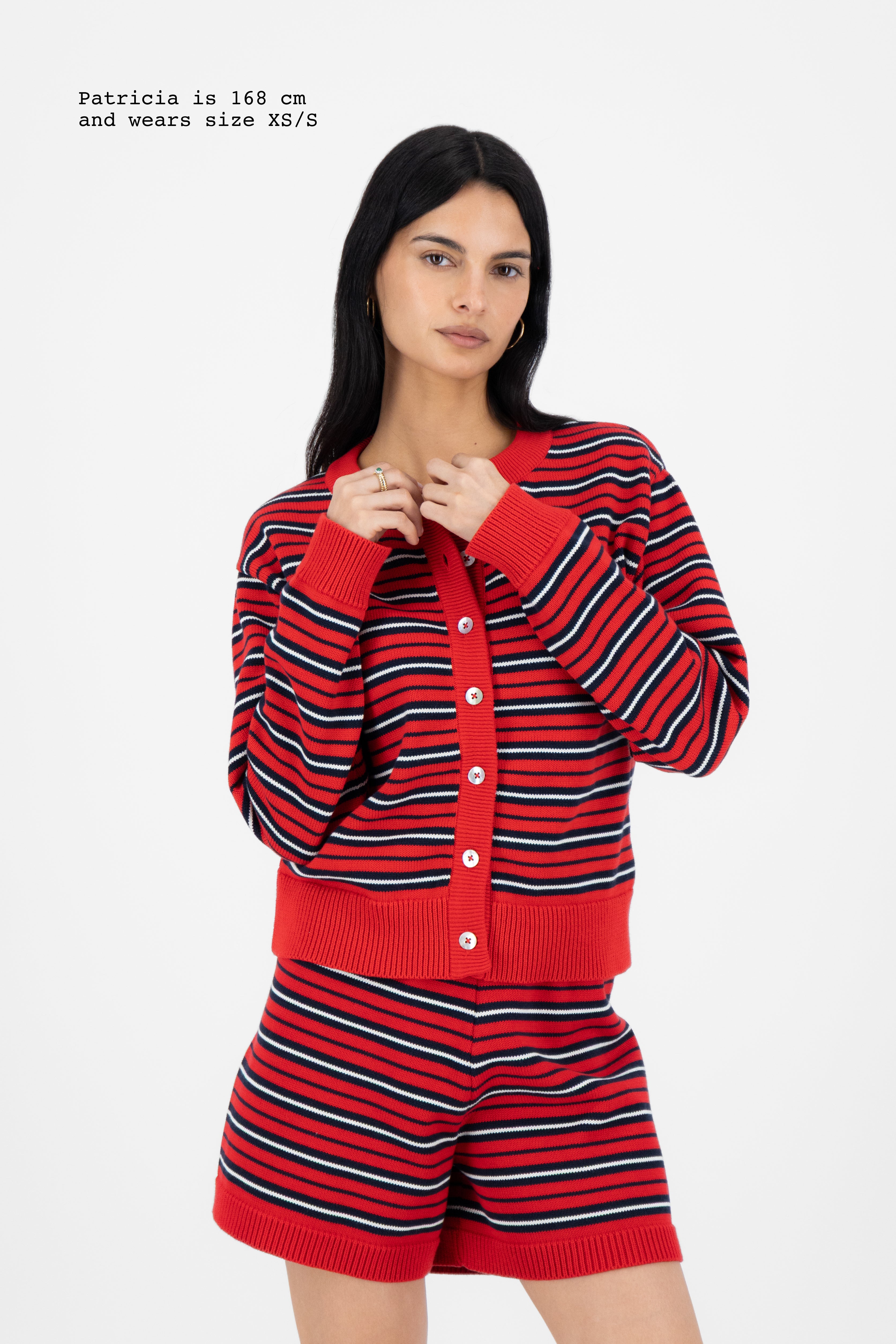 KNIT STRIPED CARDIGAN