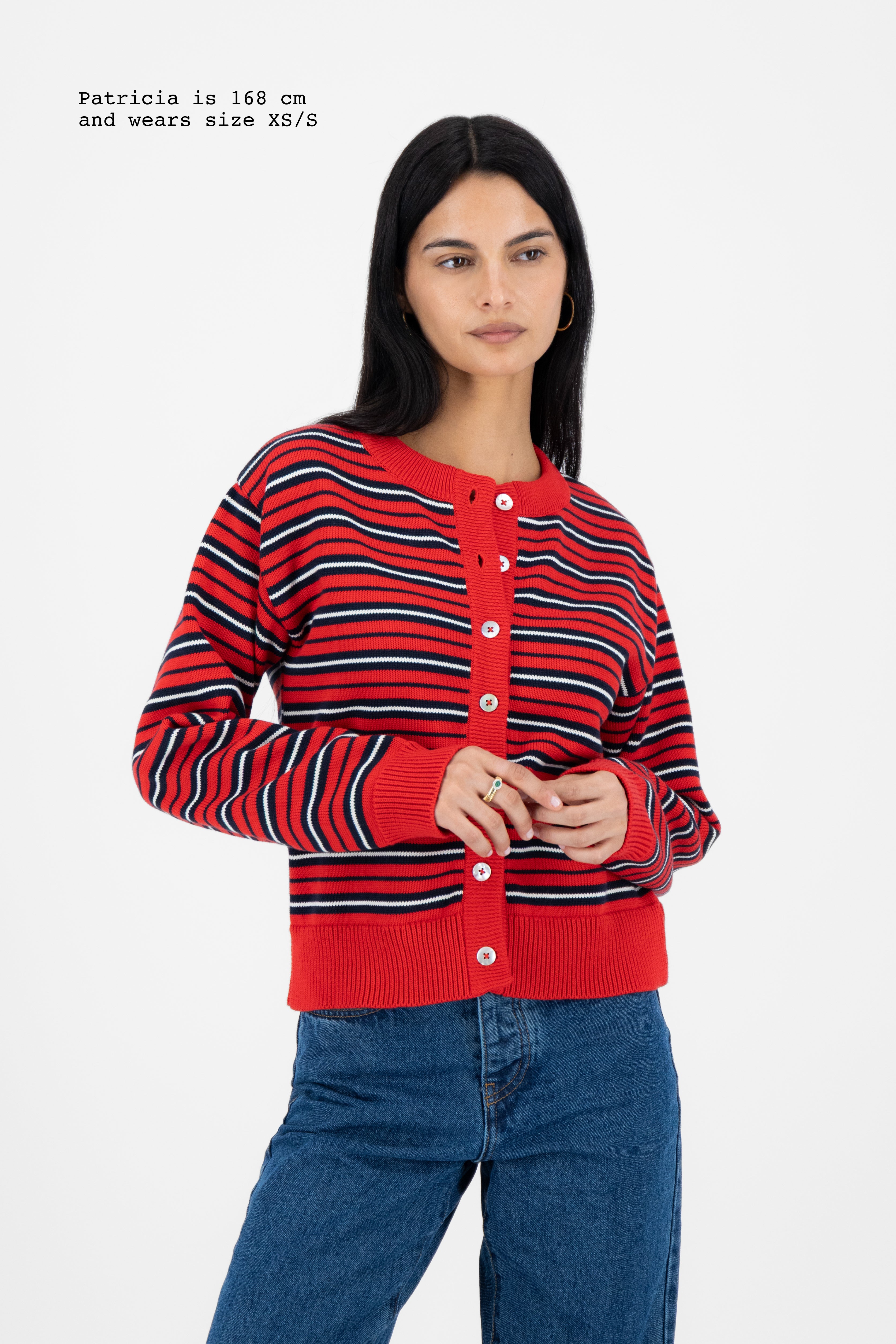 KNIT STRIPED CARDIGAN