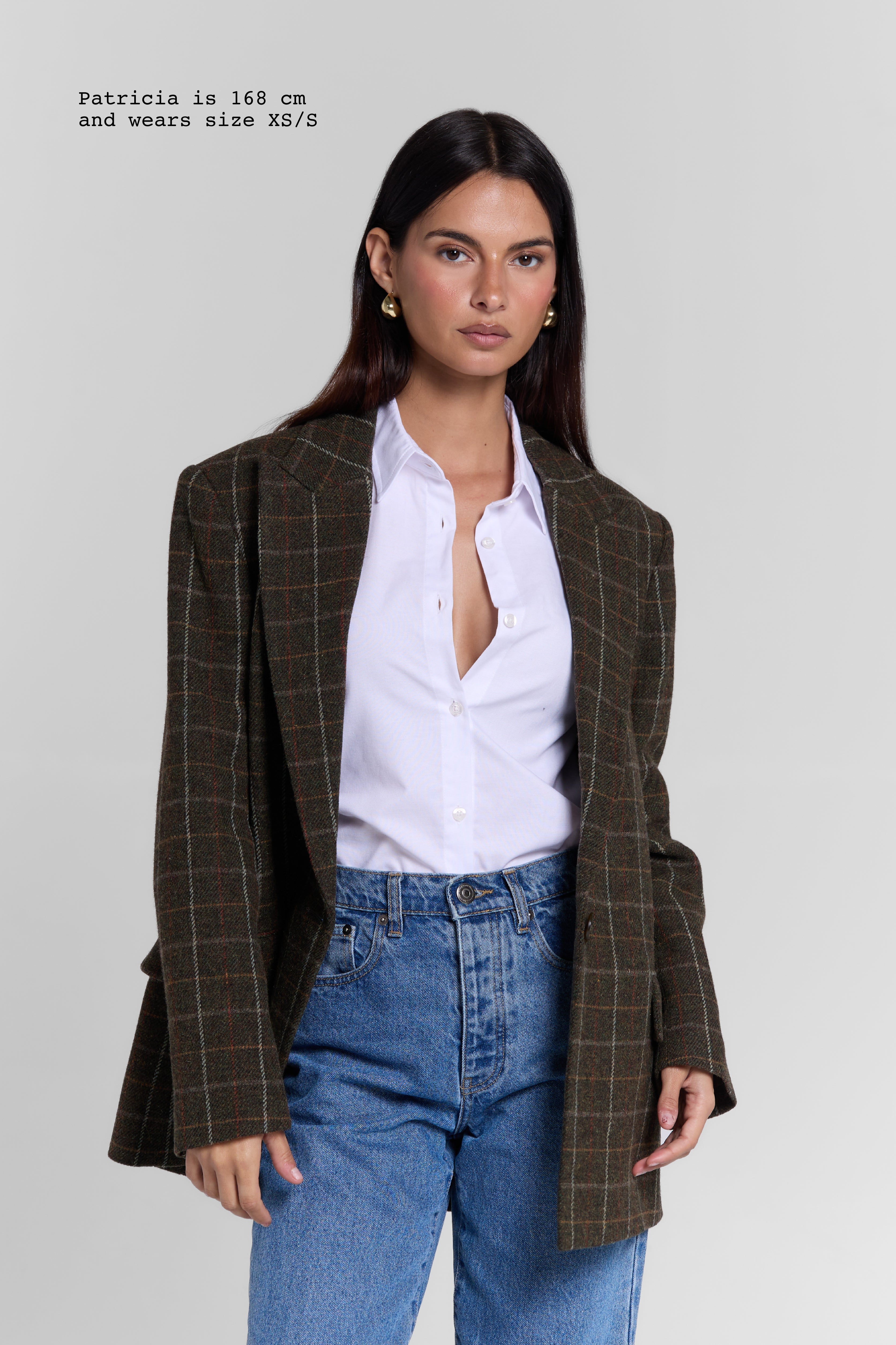 CHECKED BLAZER