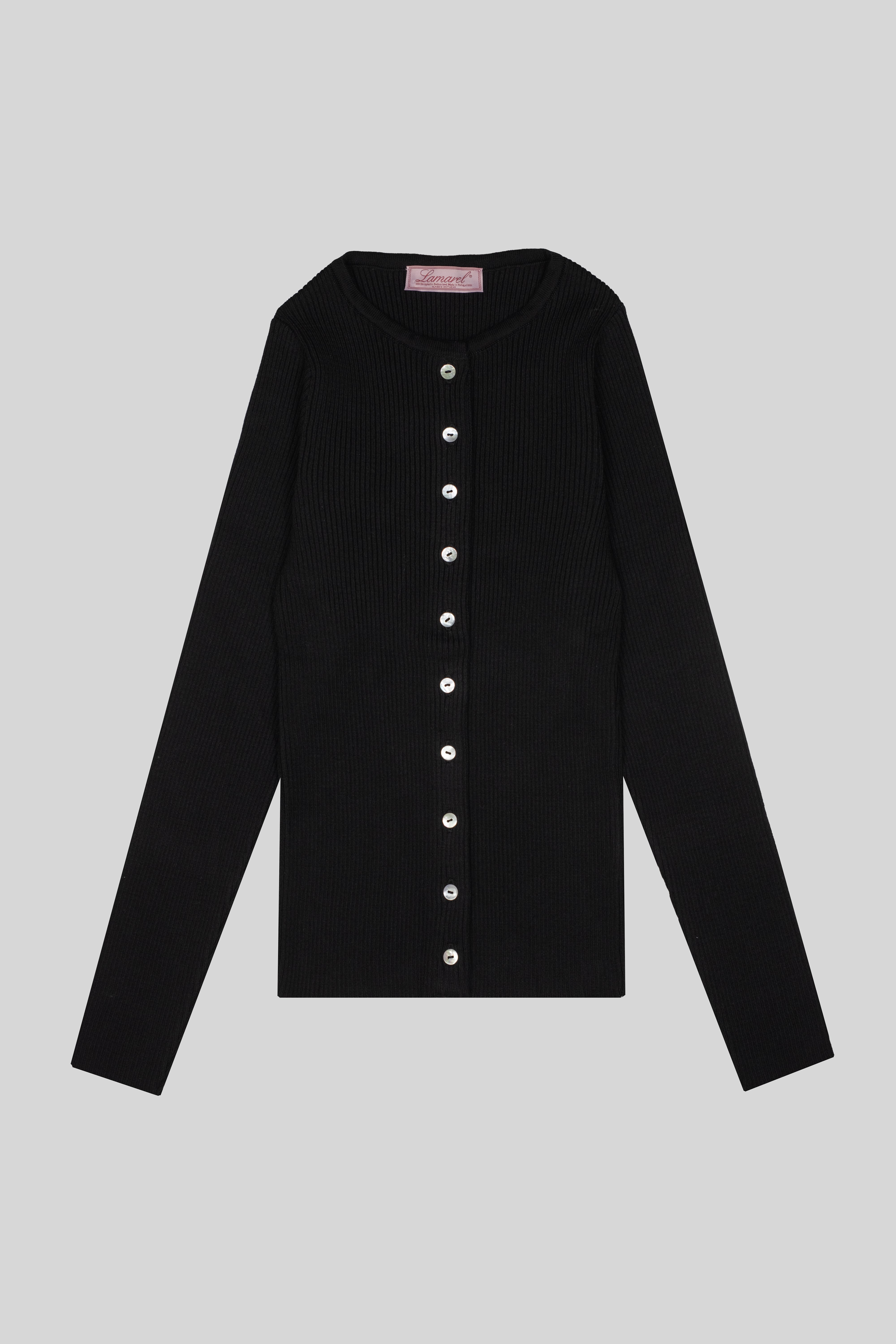 KNIT FITTED CARDIGAN
