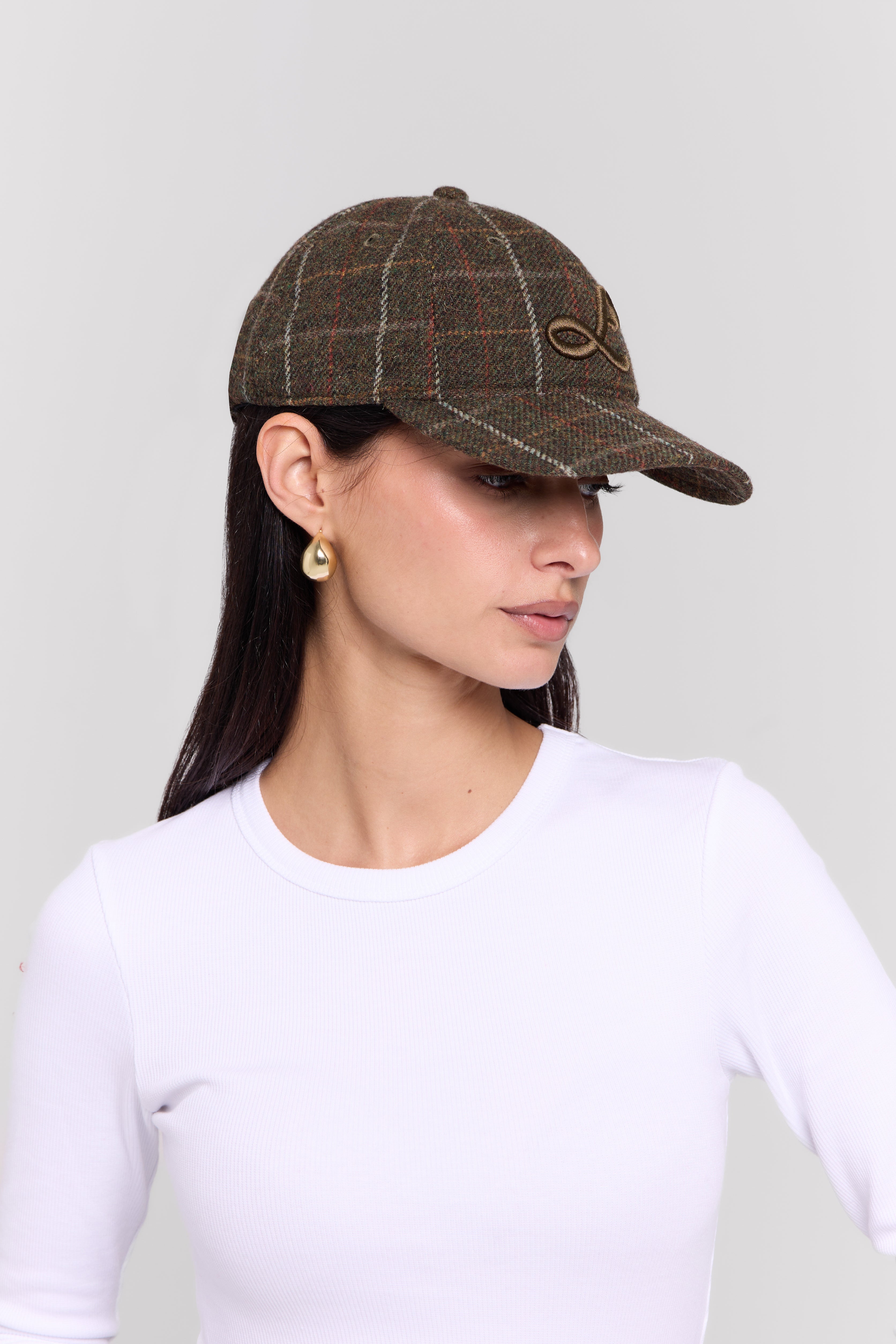WOOL CHECKED LAMAREL CAP