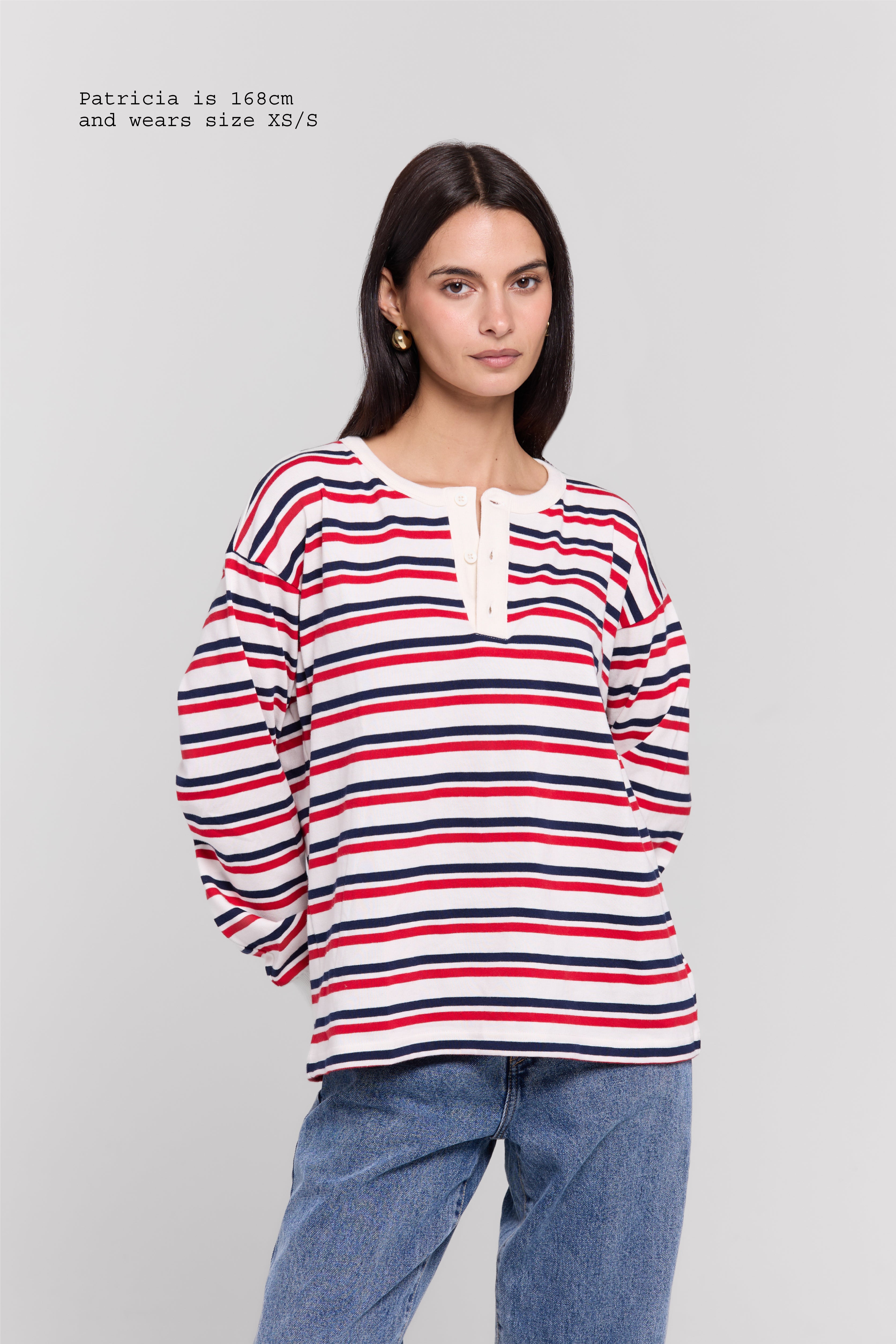 HENLEY LONG SLEEVE TOP