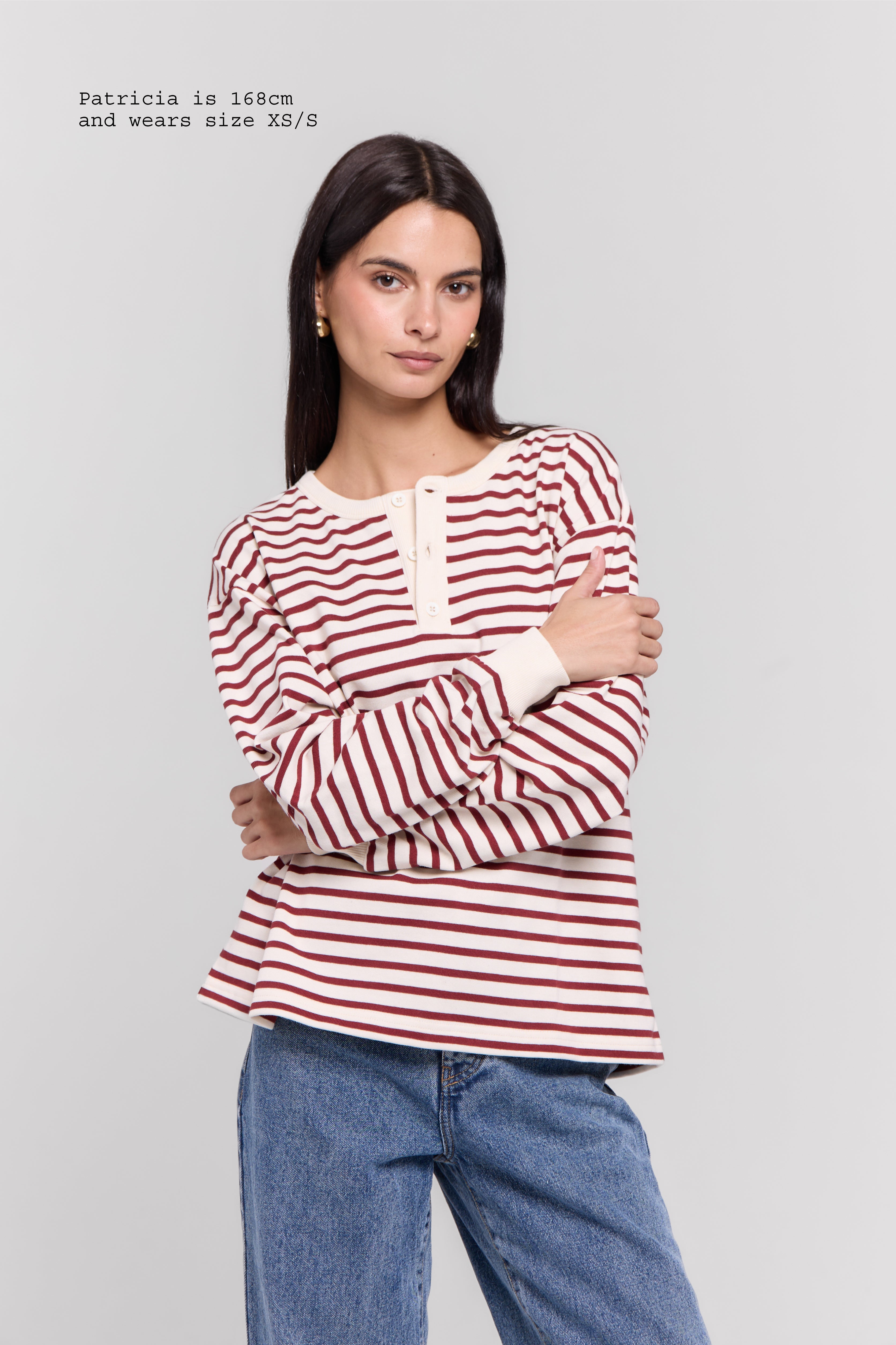 HENLEY LONG SLEEVE TOP