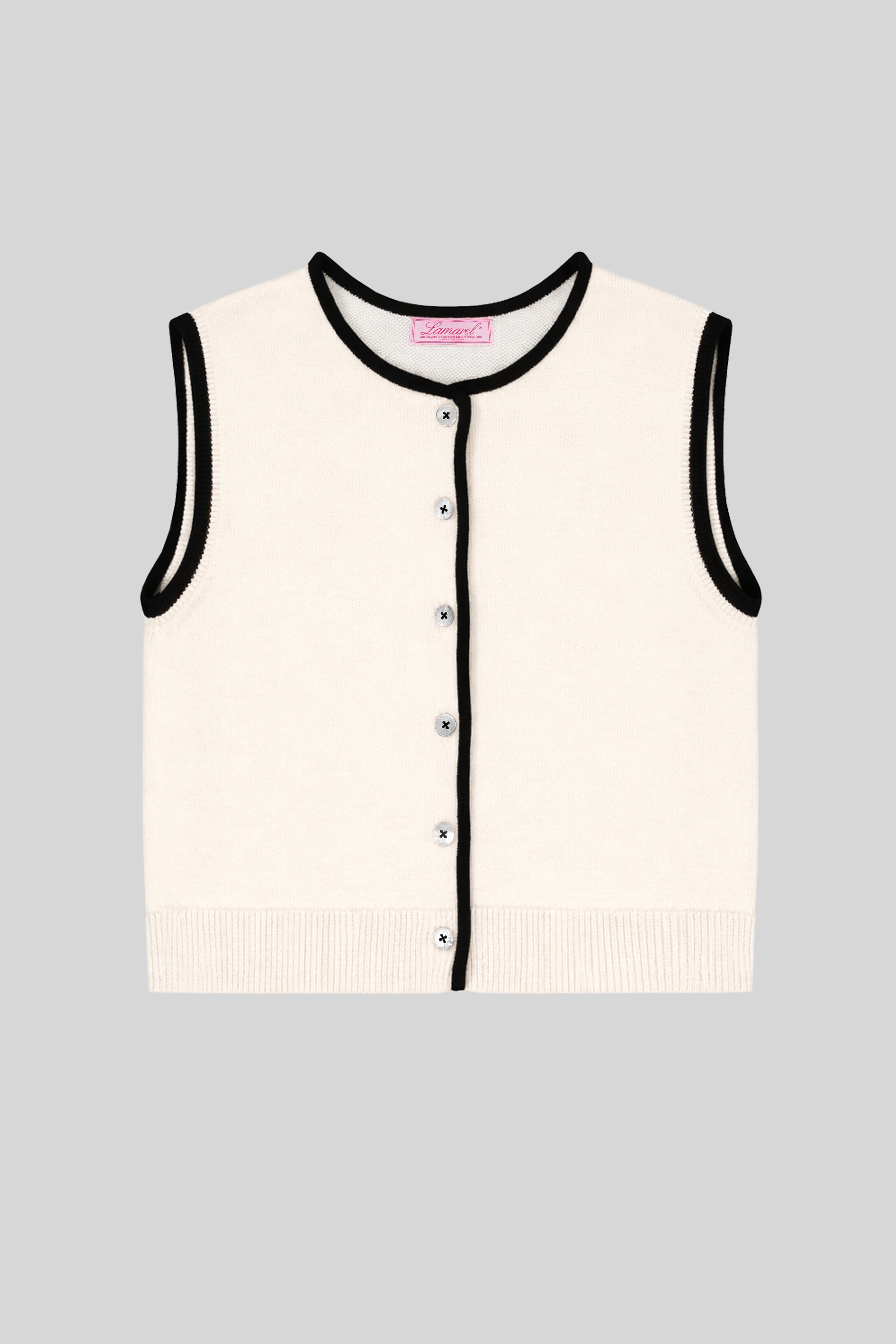 KNIT CONTRAST VEST