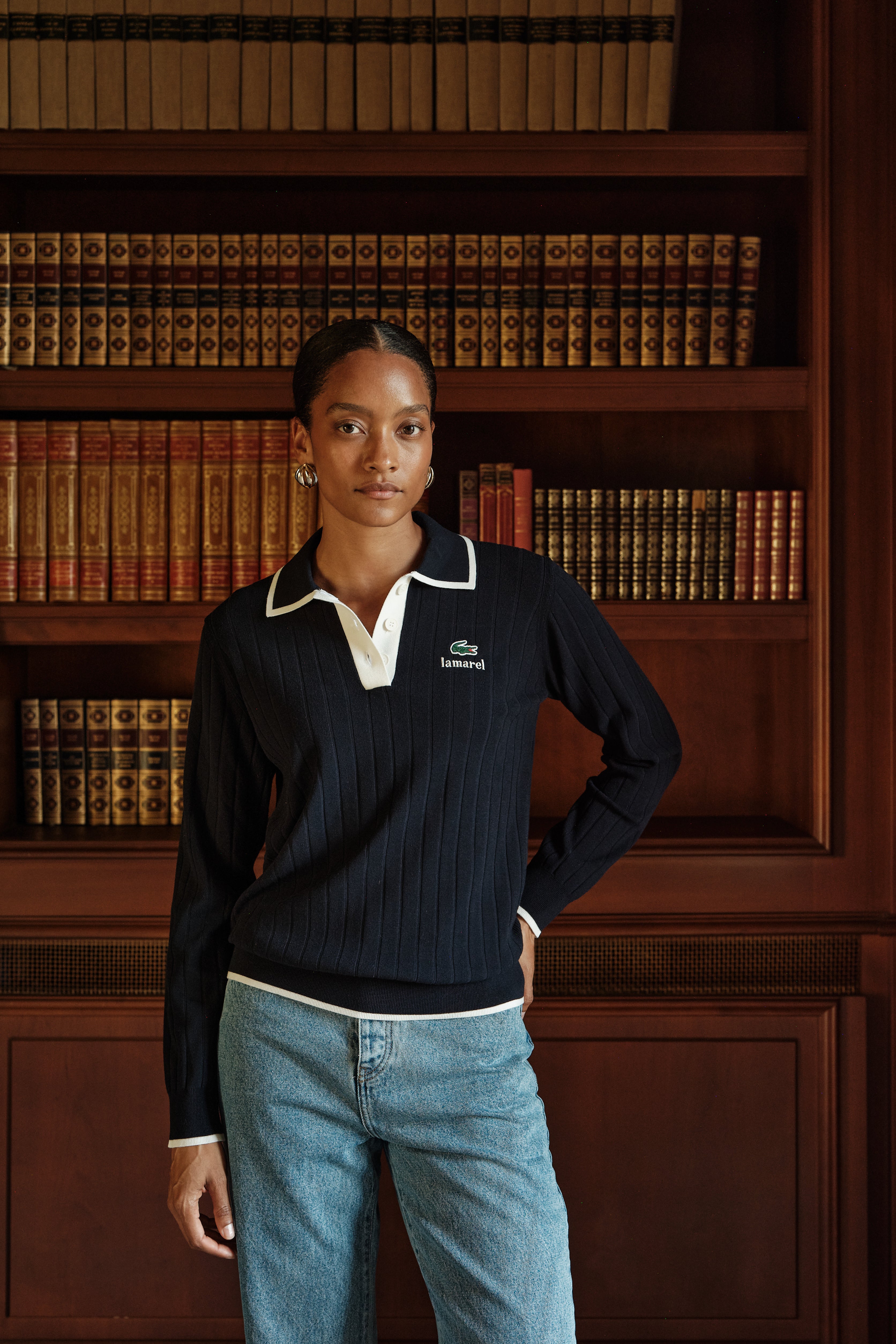 LACOSTE X LAMAREL KNIT POLO