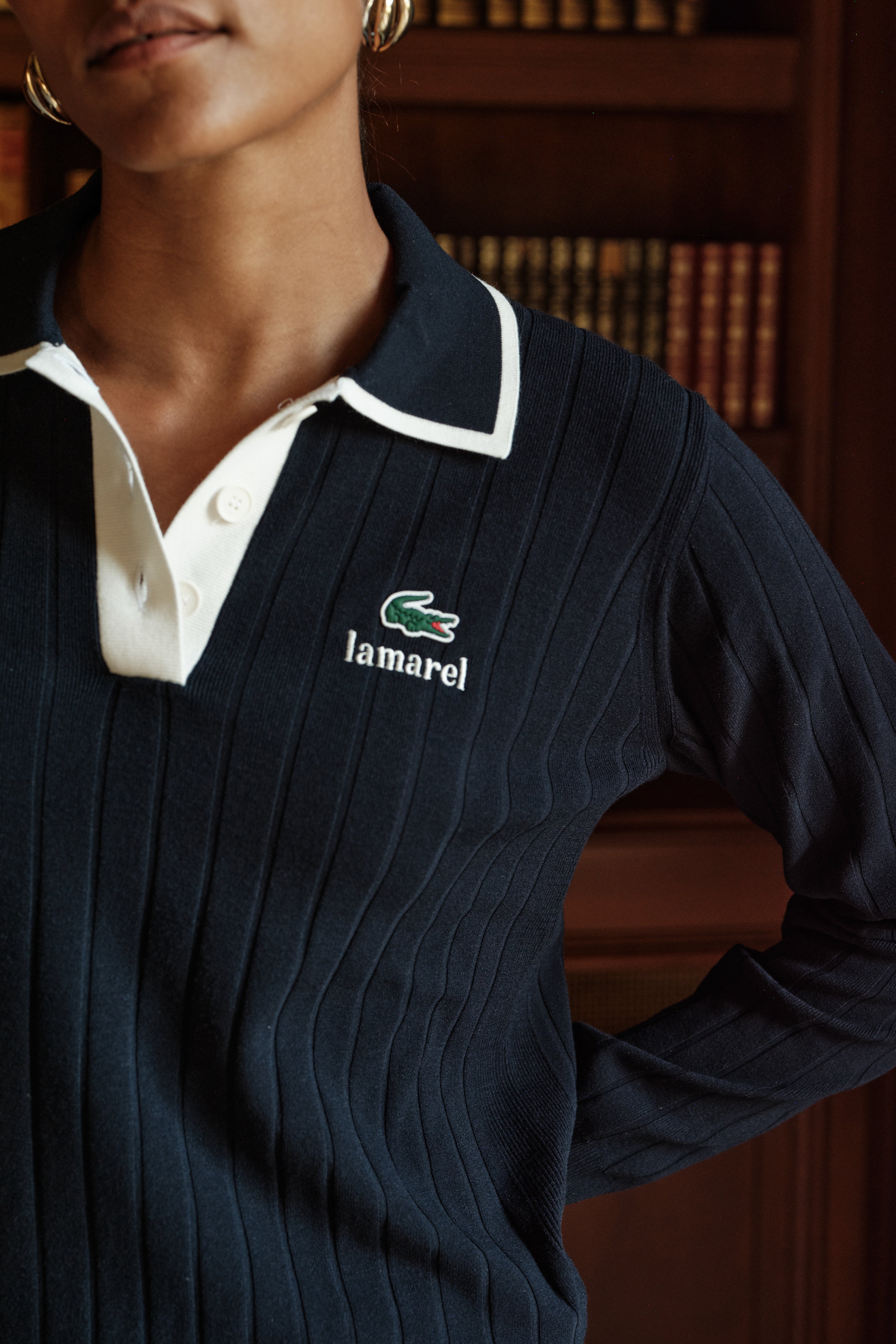 LACOSTE X LAMAREL KNIT POLO