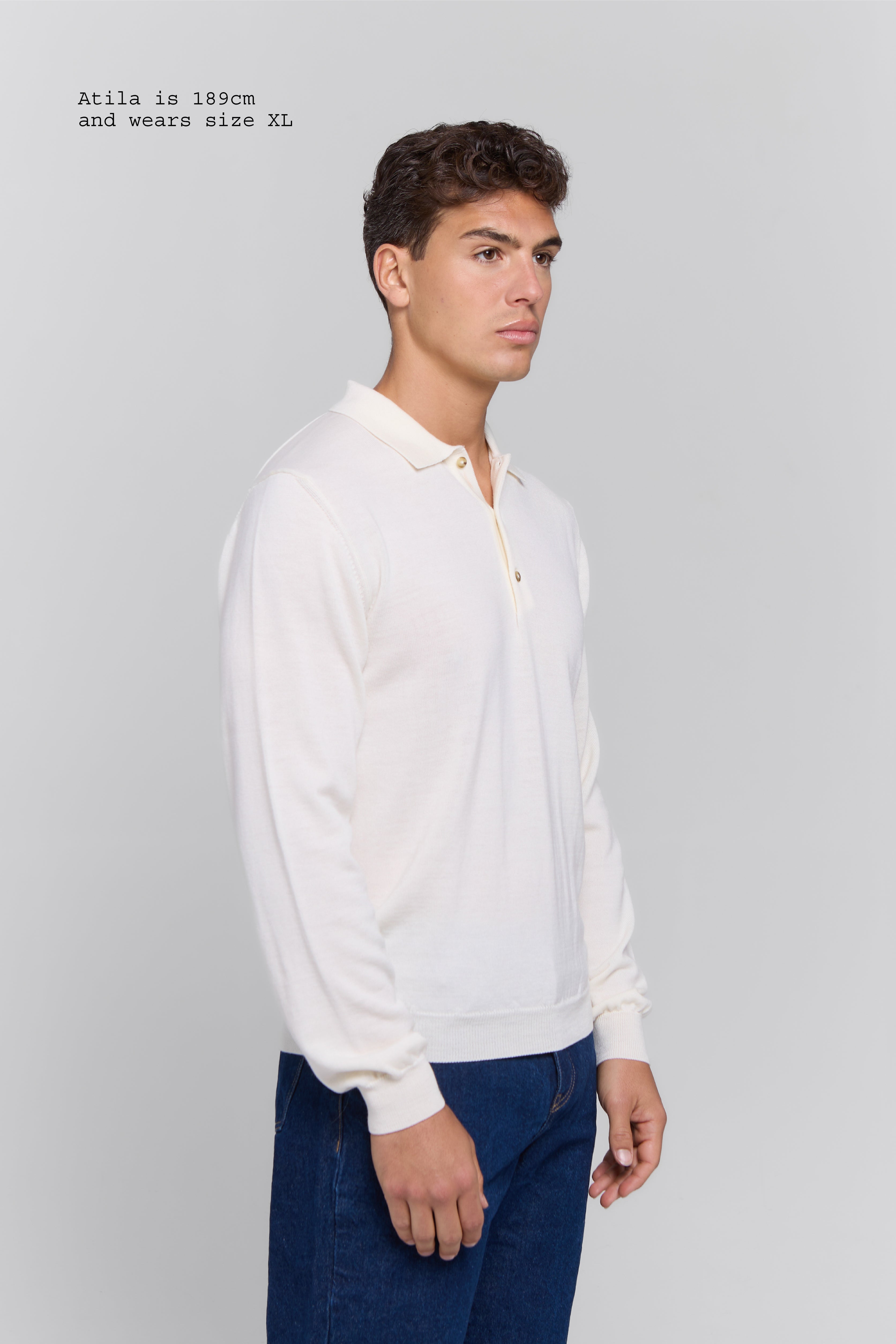 MERINO WOOL POLO MEN