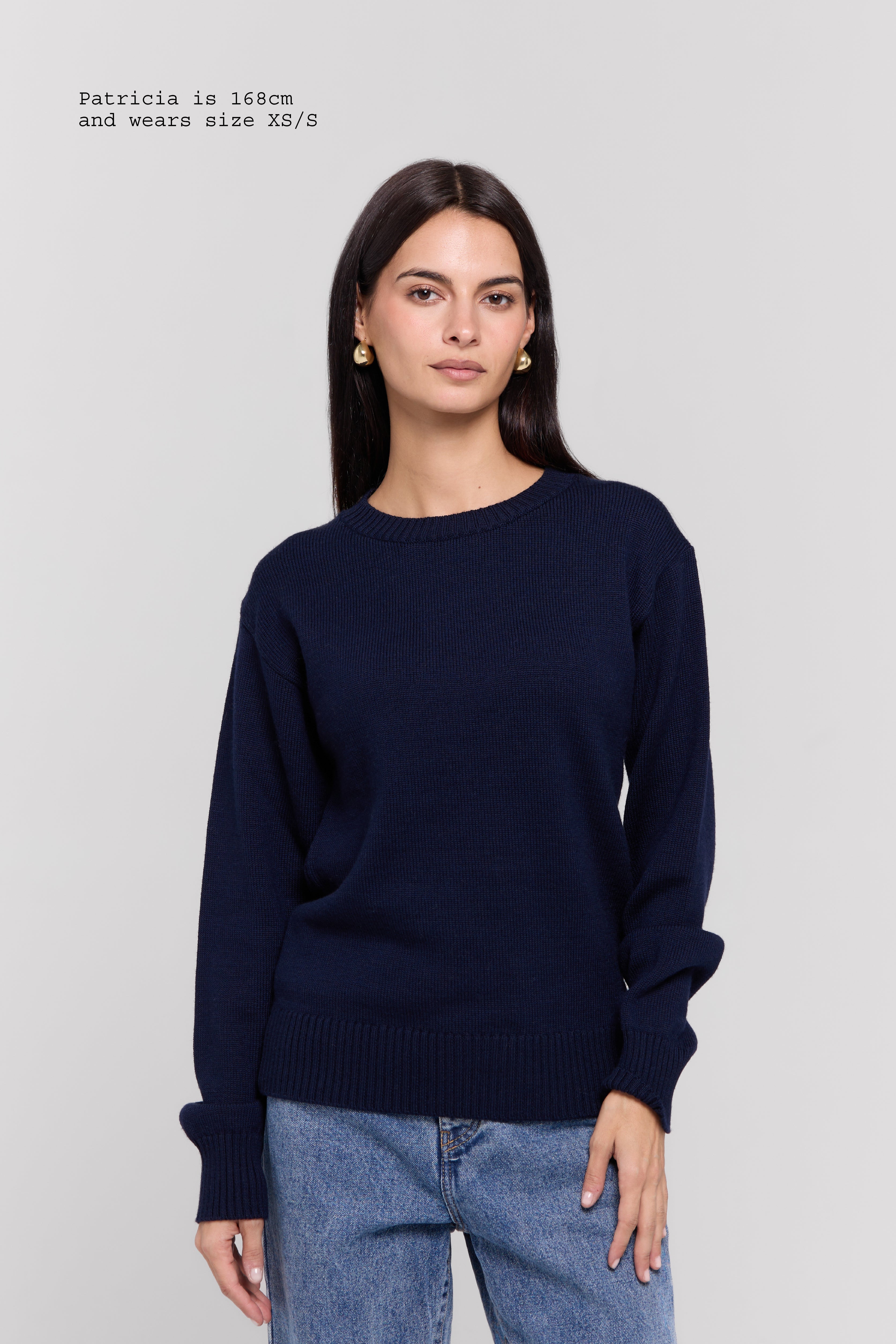 MERINO WOOL SWEATER (NAVY) Sサイズ 【公式通販】