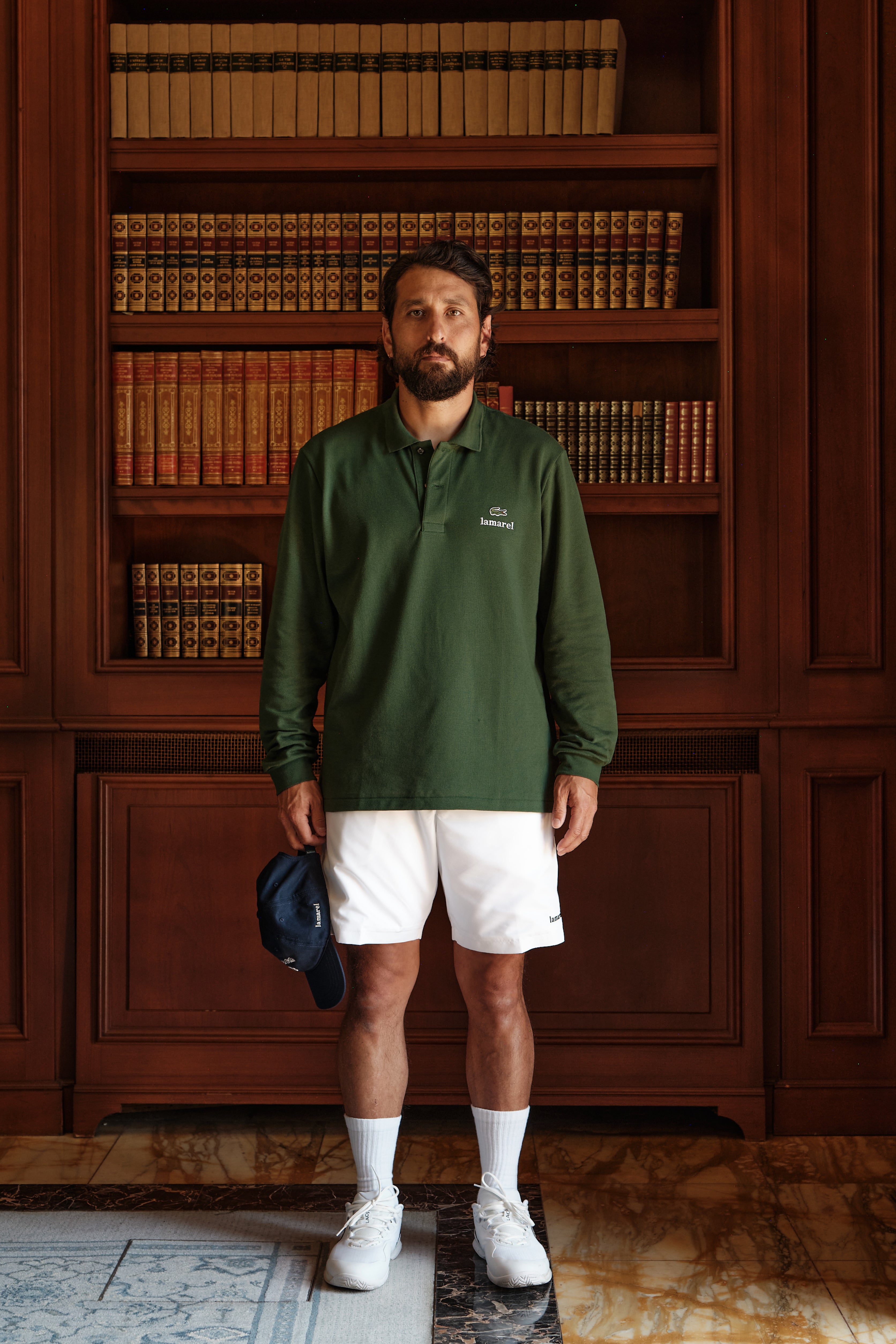LACOSTE X LAMAREL LONG SLEEVED POLO SHIRT