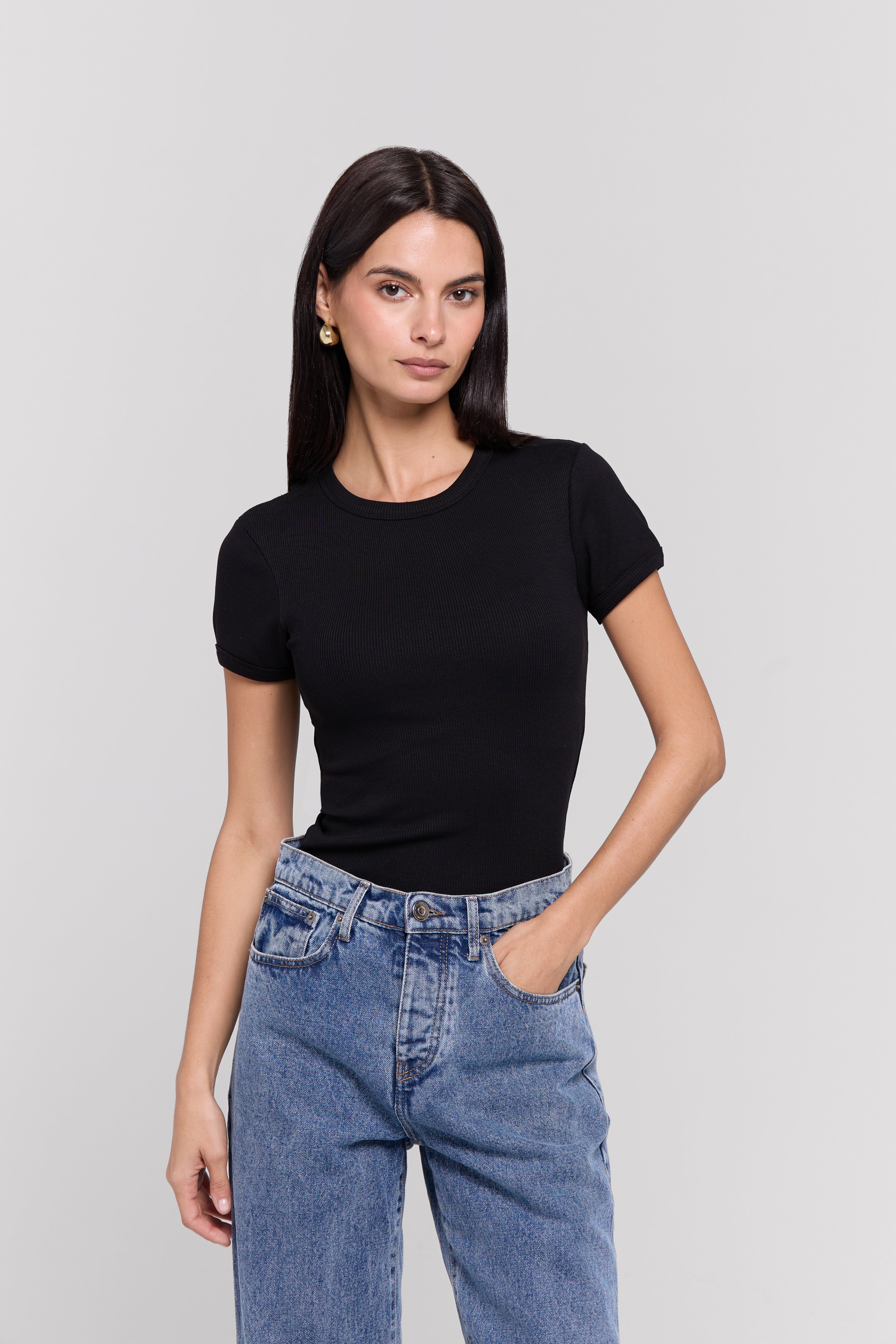 RIBBED T-SHIRT