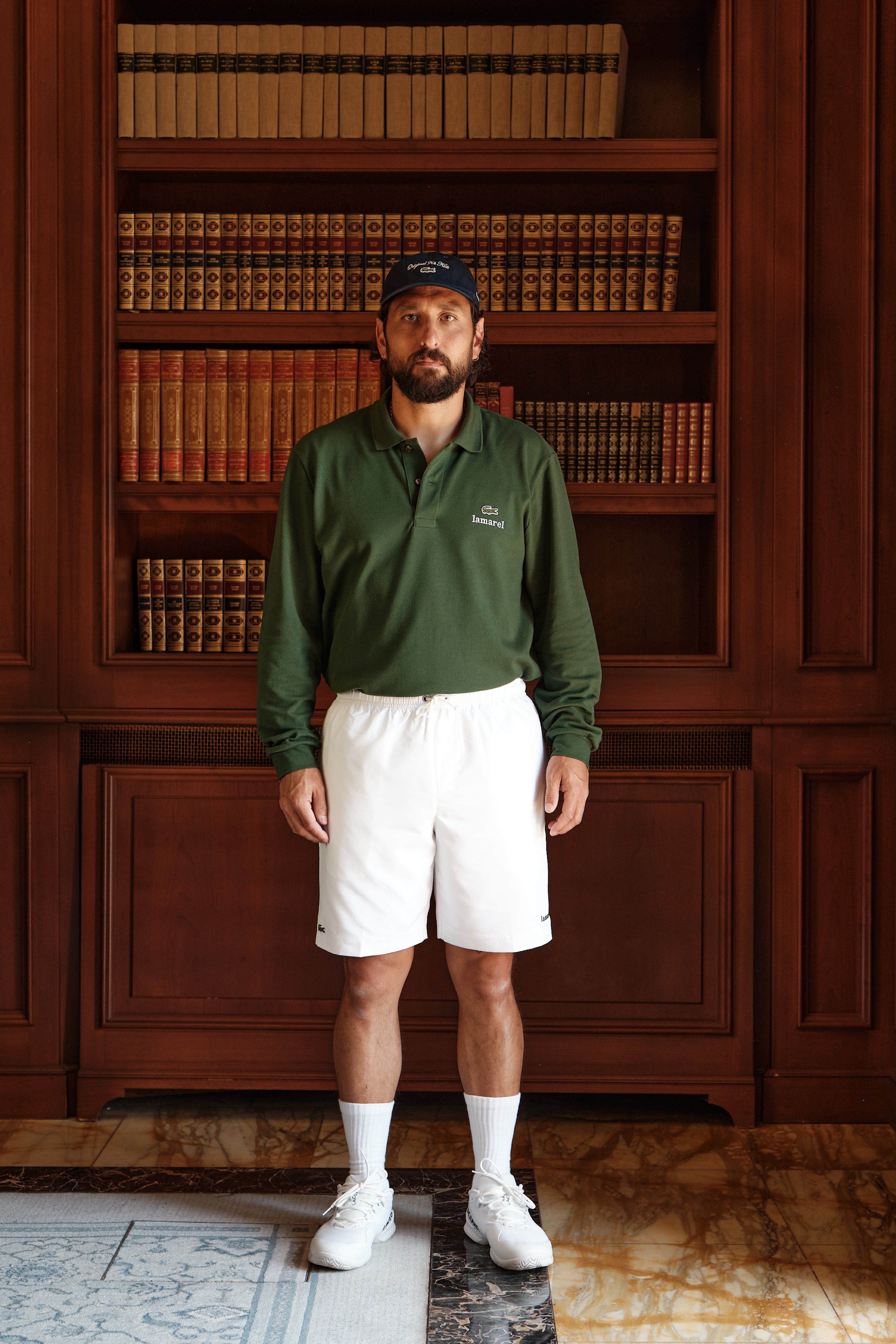 LACOSTE X LAMAREL TENNIS SHORTS