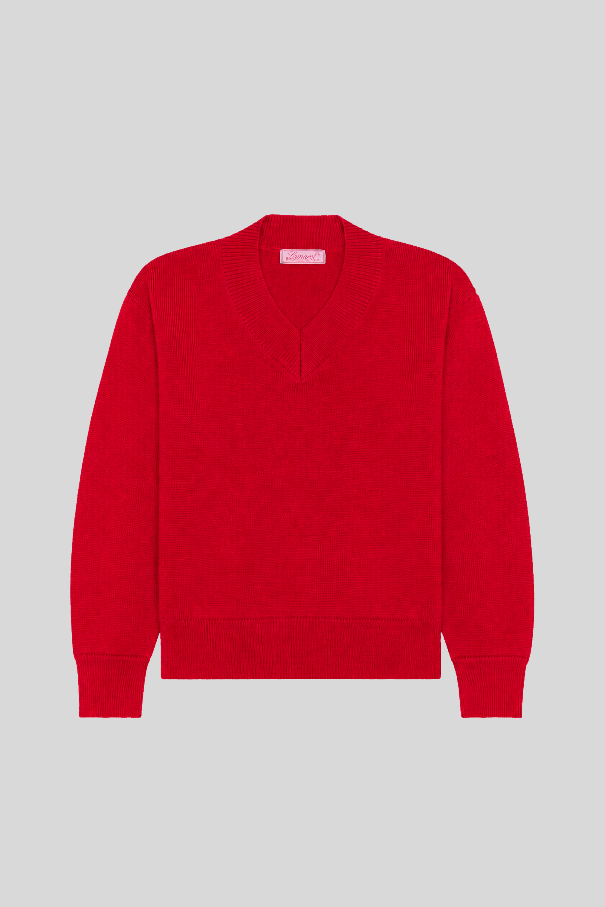 SLOUCHY KNIT V-NECK SWEATER