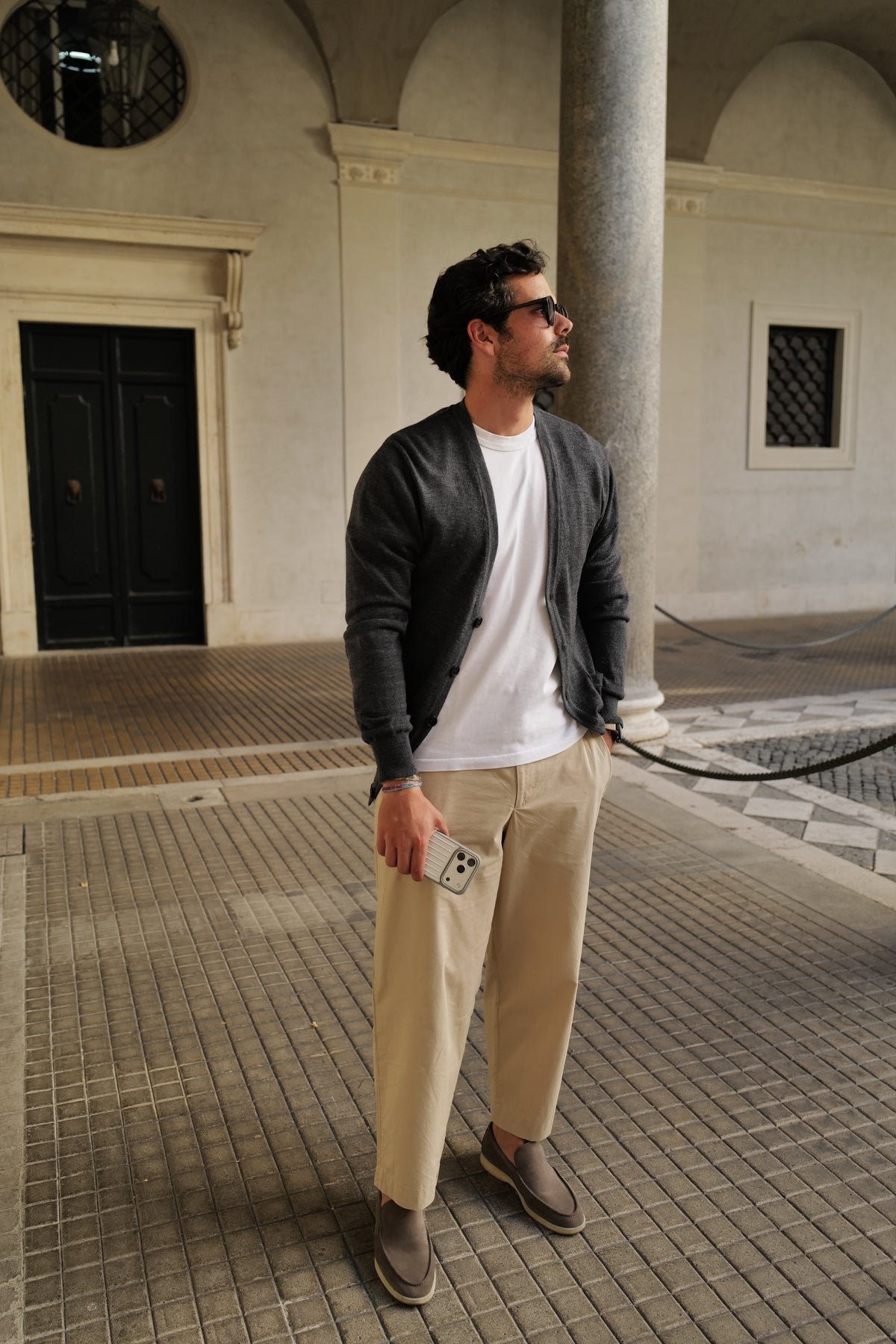 MERINO WOOL THIN CARDIGAN