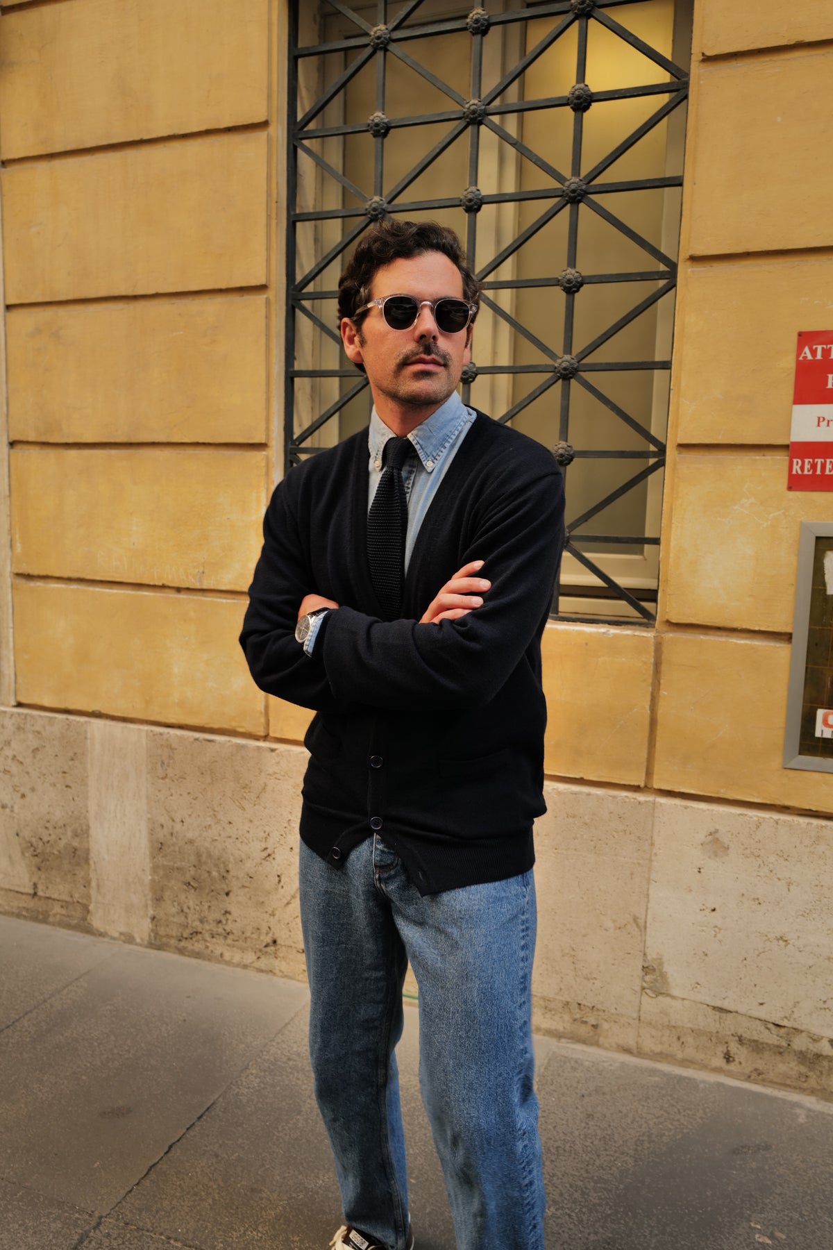 MERINO WOOL THIN CARDIGAN