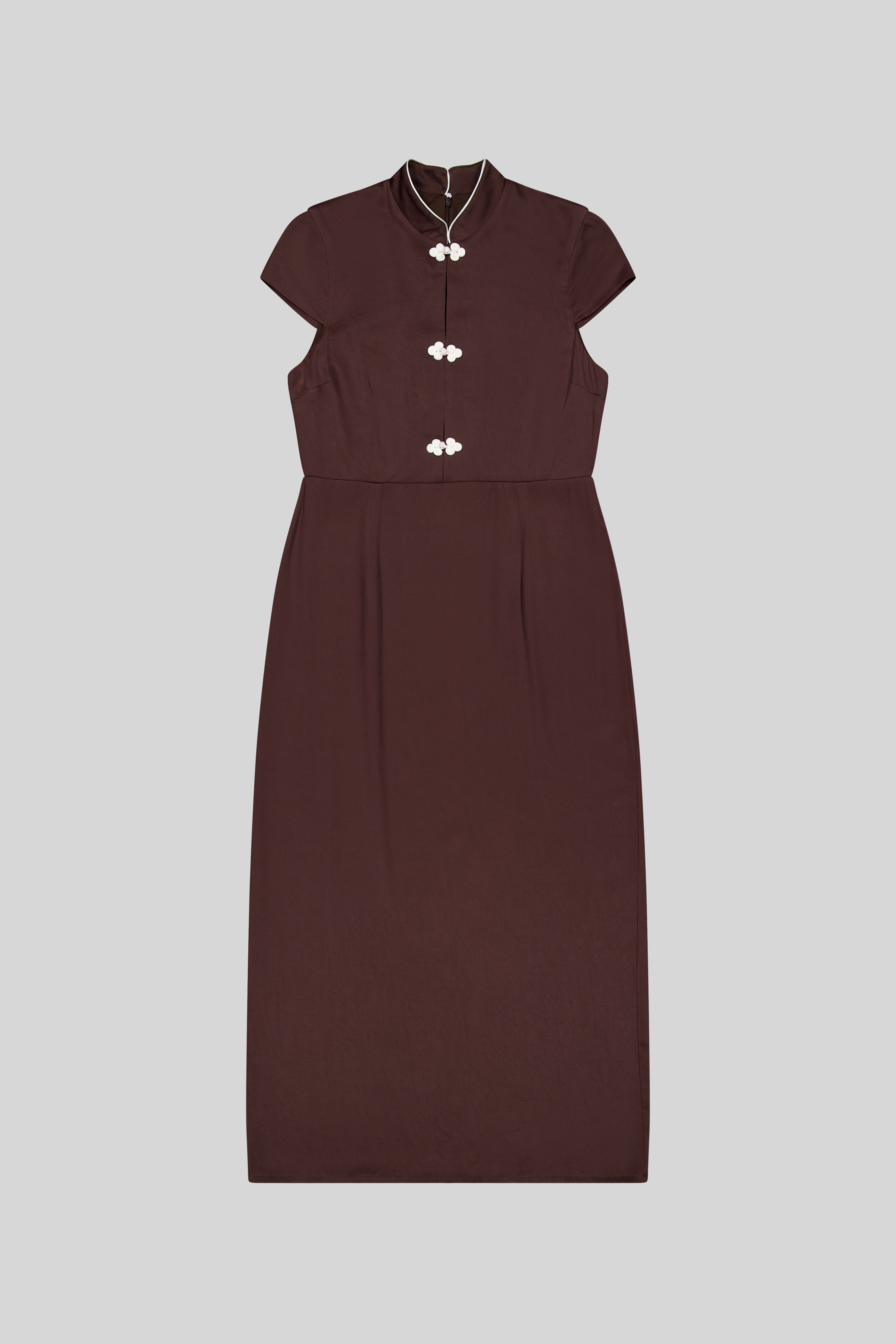 VISCOSE DRESS WITH FASTENINGS