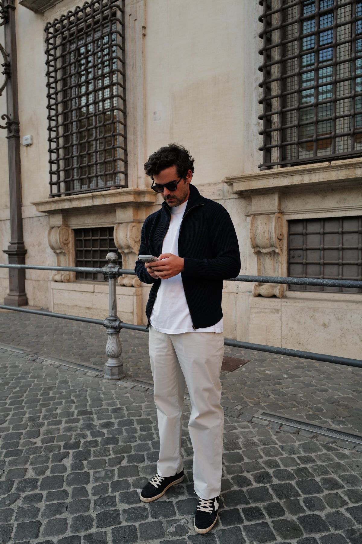 MERINO WOOL ZIP CARDIGAN